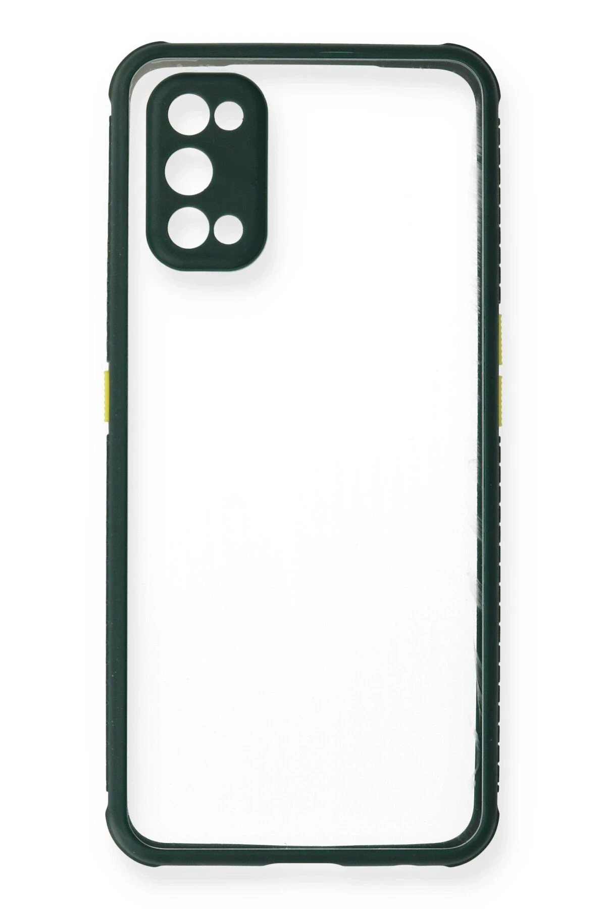 Newface Realme 7 Pro Kılıf Miami Şeffaf Silikon - Koyu Yeşil