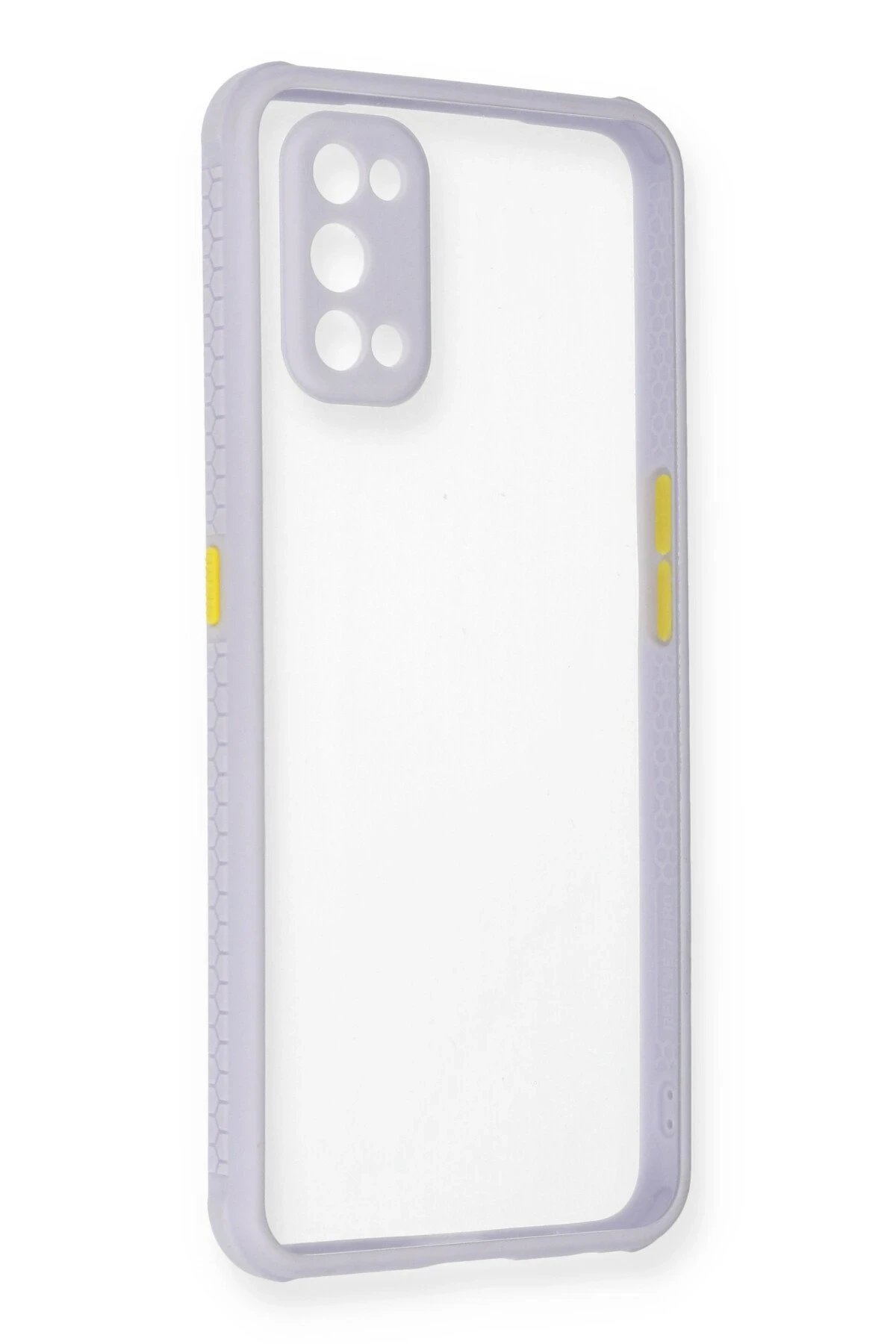 Newface Realme 7 Pro Kılıf Miami Şeffaf Silikon - Lila