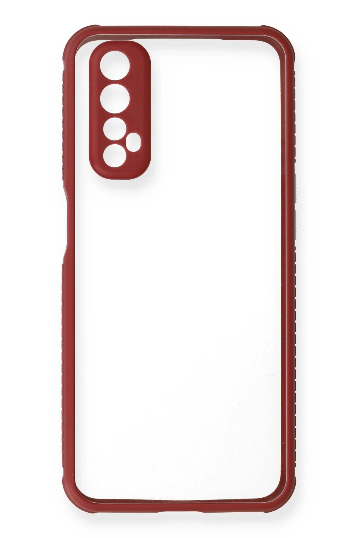 Newface Realme 7 Kılıf Miami Şeffaf Silikon - Fuşya