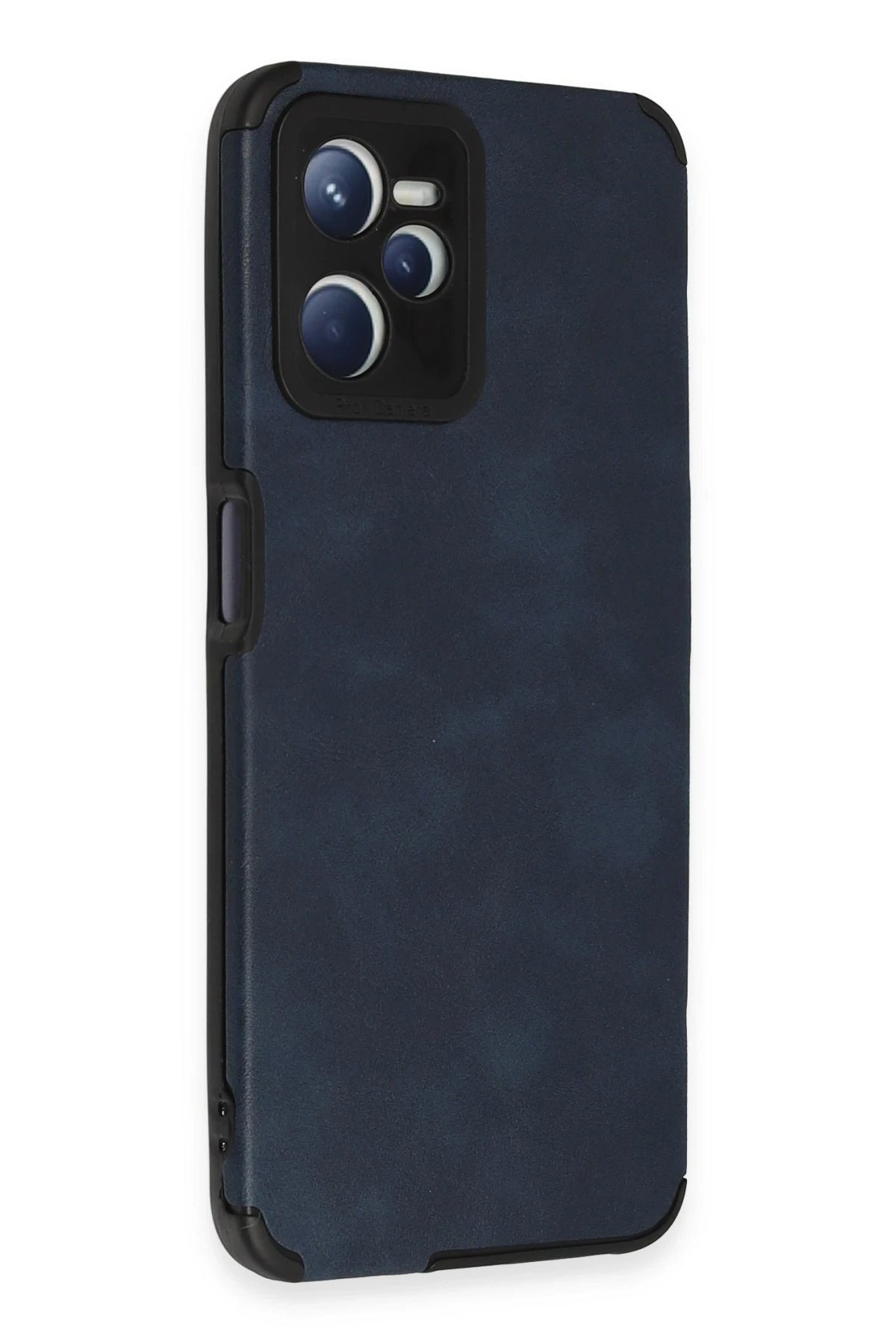 Newface Realme C35 Kılıf Loop Deri Silikon - Lacivert