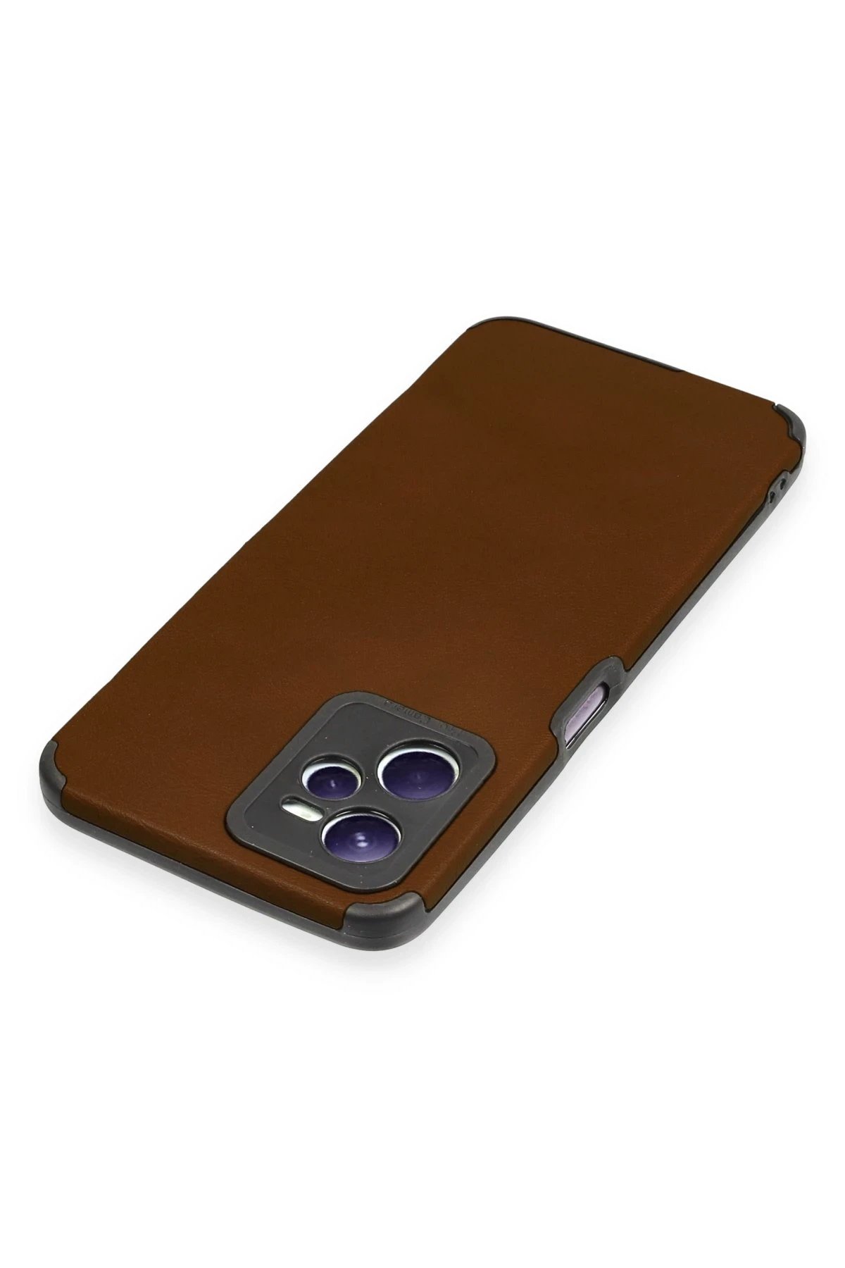 Newface Realme C35 Kılıf Loop Deri Silikon - Kahverengi