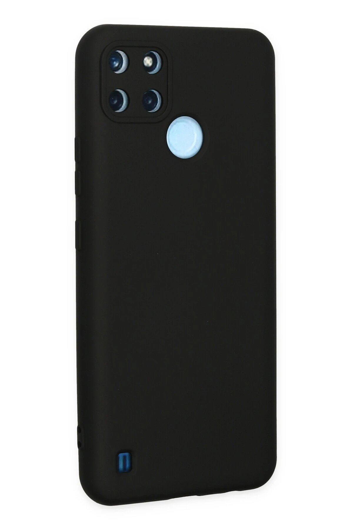 Newface Realme C25Y Kılıf Nano içi Kadife Silikon - Siyah