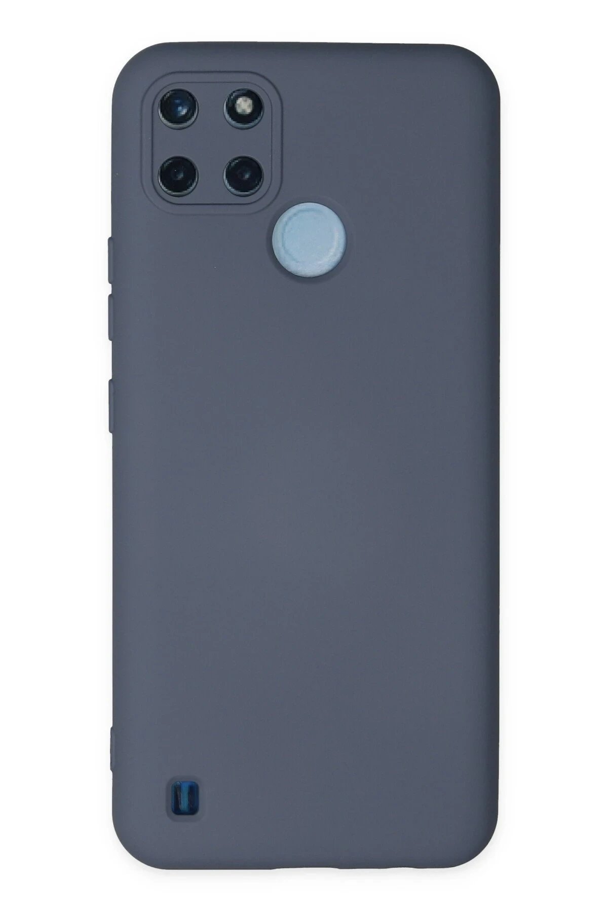 Newface Realme C25Y Kılıf Nano içi Kadife Silikon - Gri