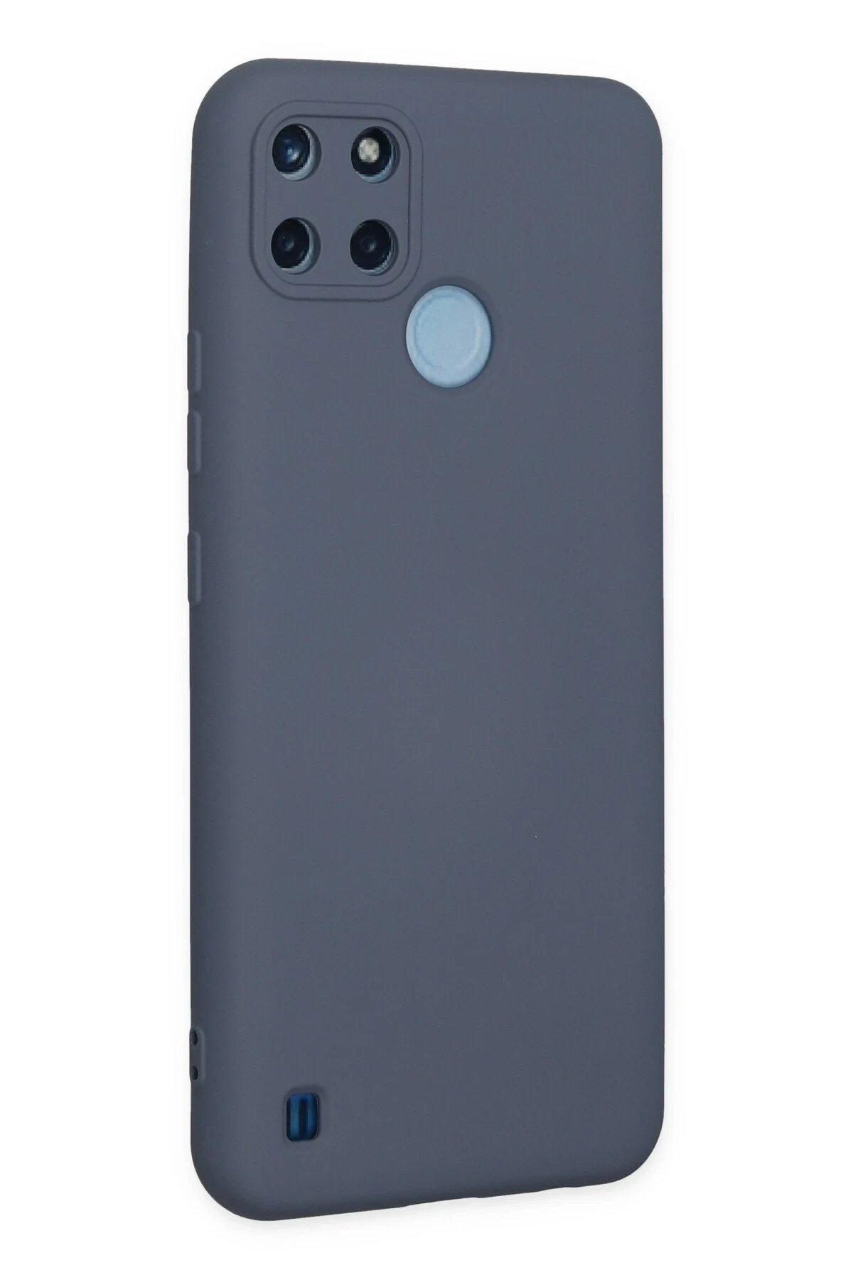 Newface Realme C25Y Kılıf Nano içi Kadife Silikon - Gri