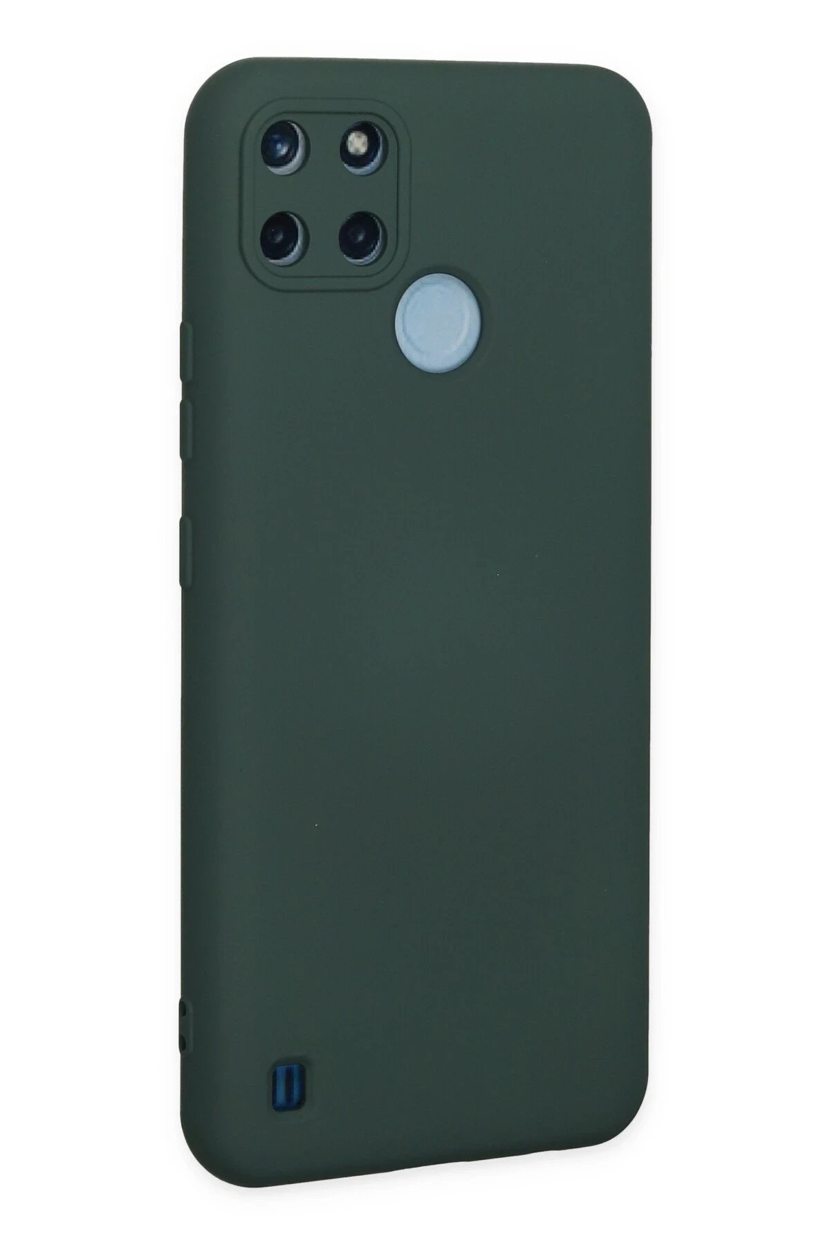 Newface Realme C25Y Kılıf Nano içi Kadife Silikon - Koyu Yeşil