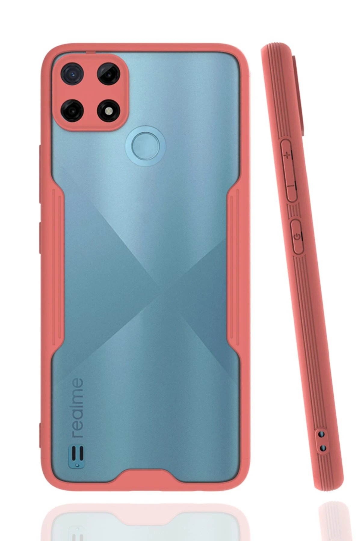 Newface Realme C25Y Kılıf Platin Silikon - Pembe