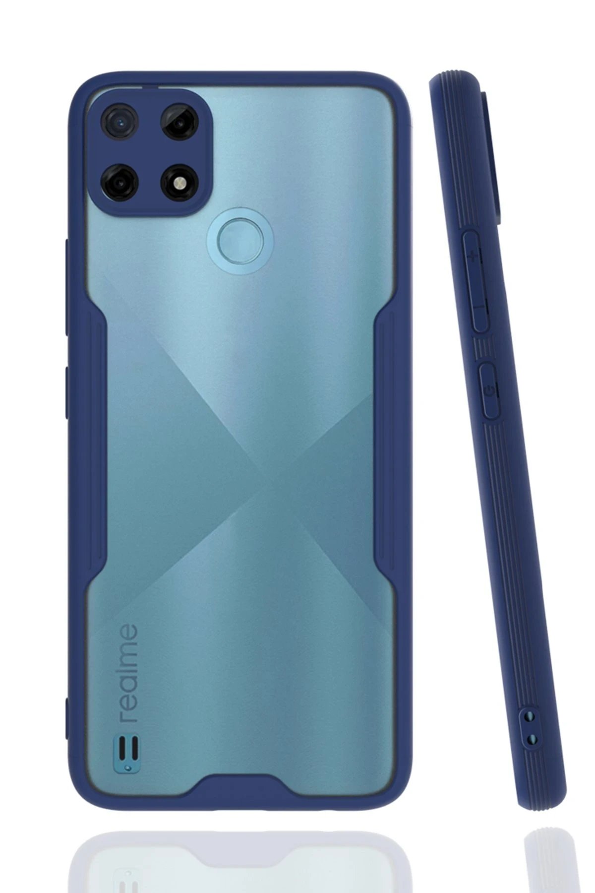 Newface Realme C25Y Kılıf Platin Silikon - Lacivert