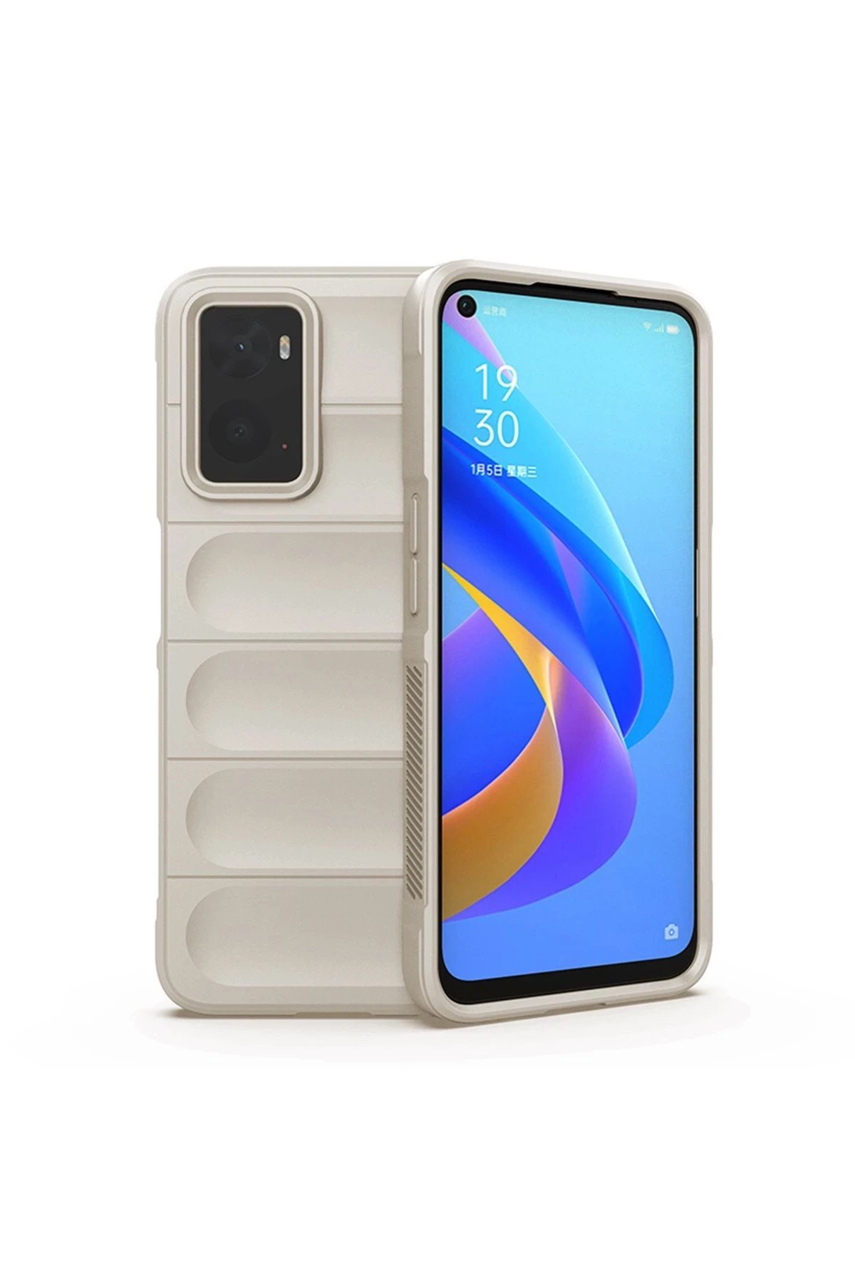 Newface Realme 9i 4G Kılıf Optimum Silikon - Krem