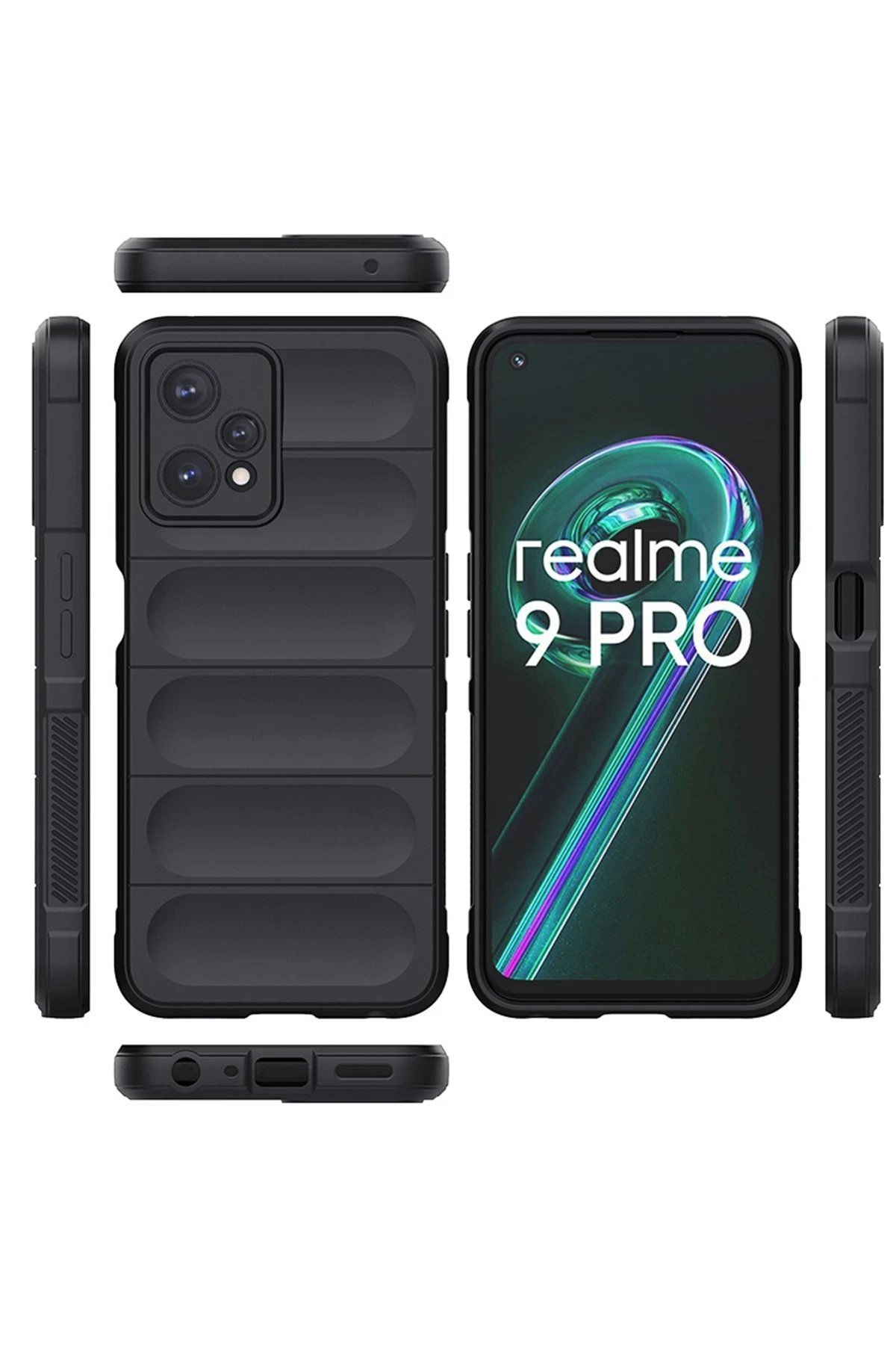 Newface Realme 9 Pro 5G Kılıf Optimum Silikon - Siyah