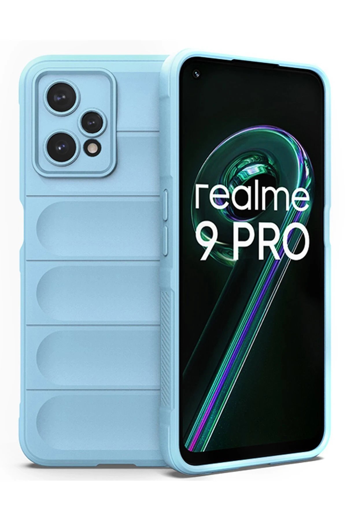Newface Realme 9 Pro 5G Kılıf Optimum Silikon - Sky Blue