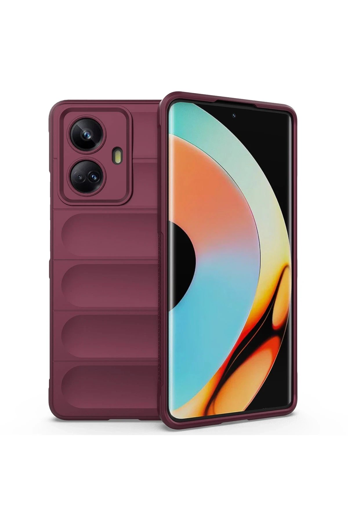 Newface Realme 10 Pro 5G Kılıf Optimum Silikon - Bordo