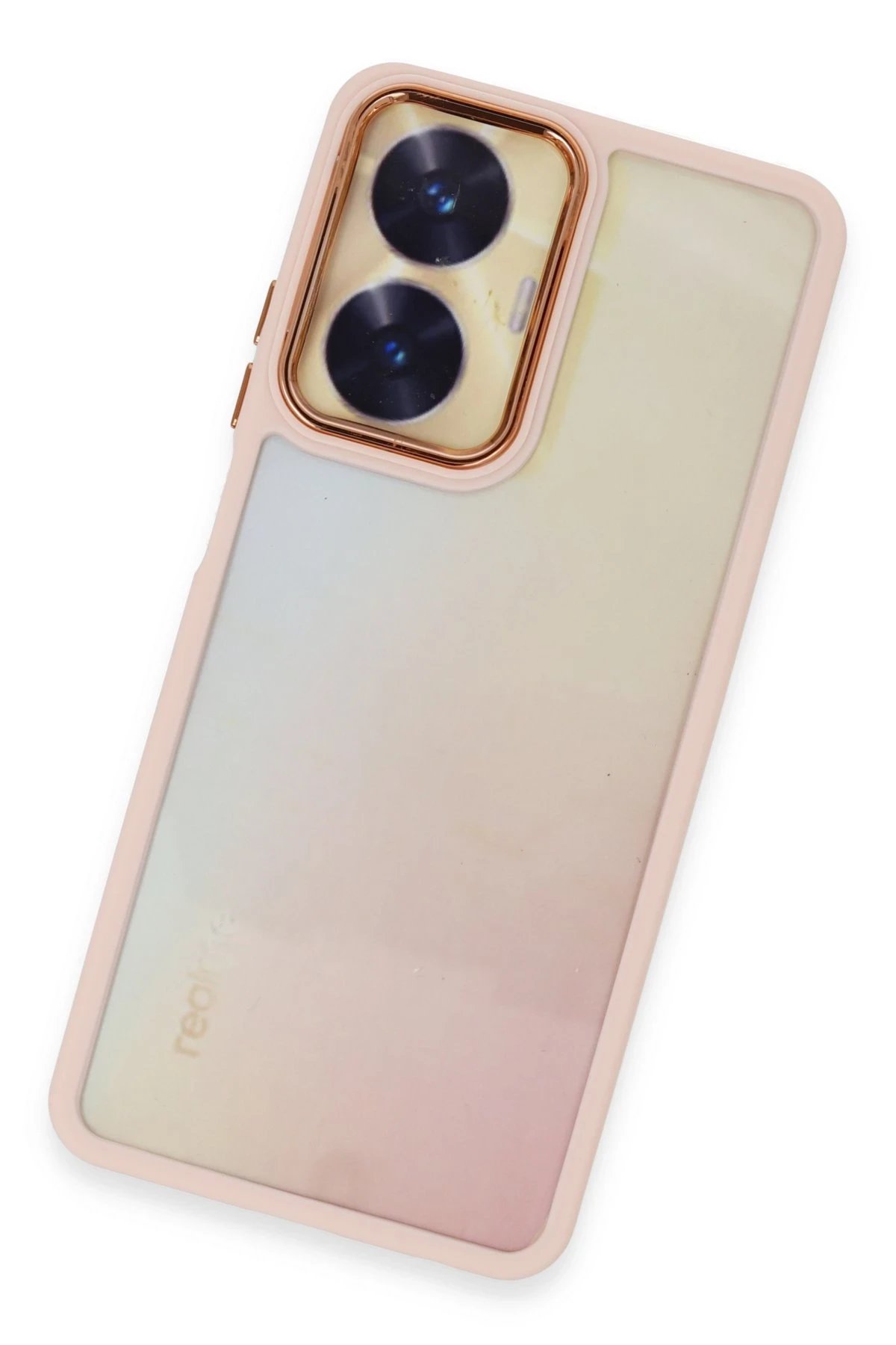 Newface Realme C55 Kılıf Dora Kapak - Pudra