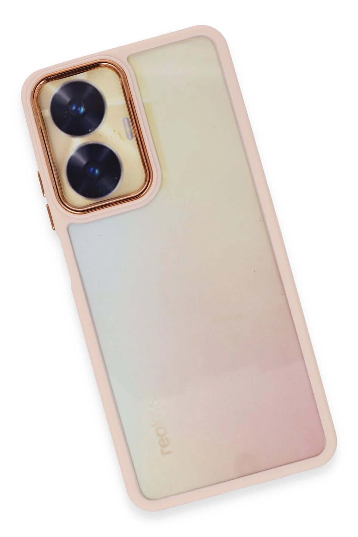 Newface Realme C55 Kılıf Dora Kapak - Pudra