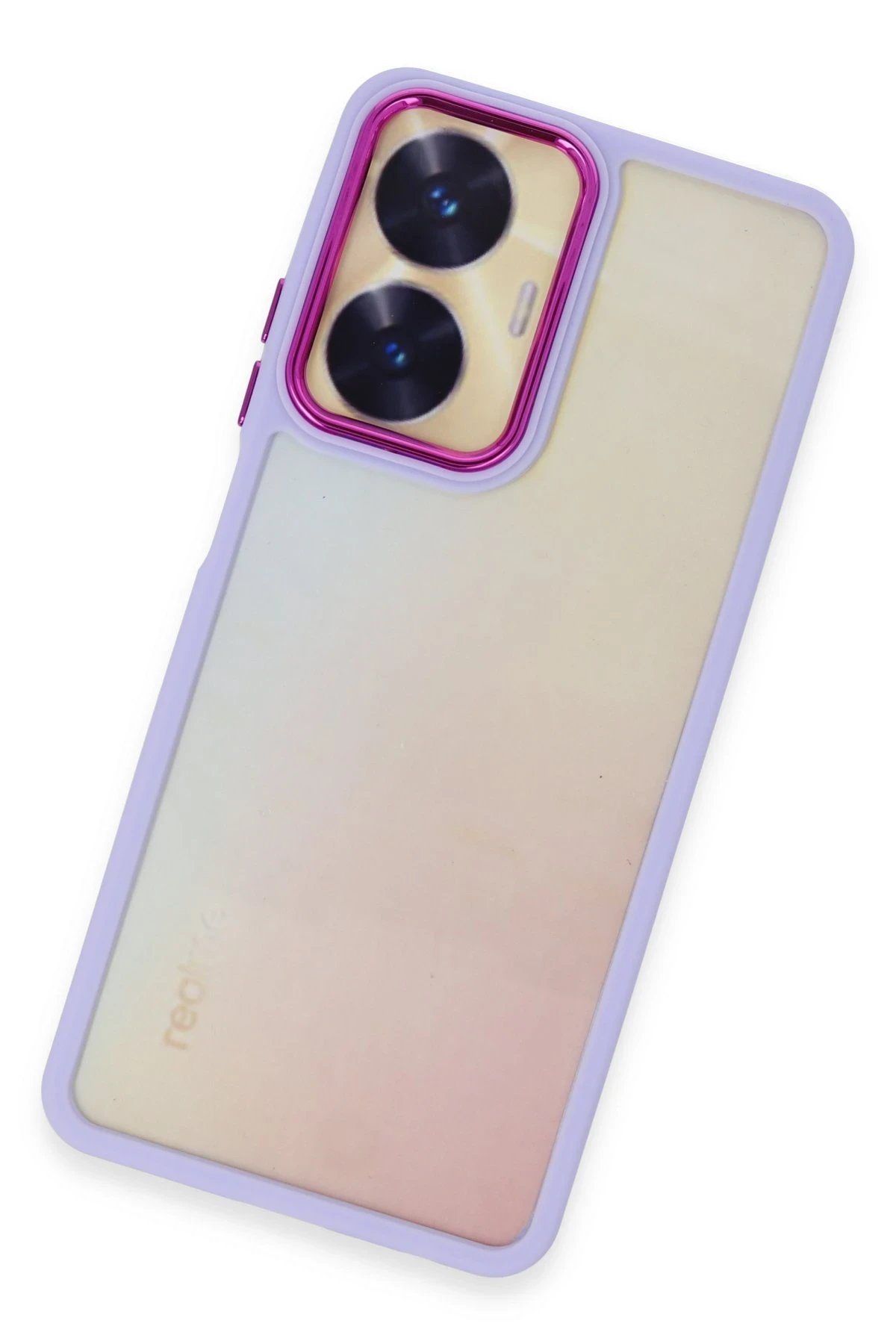 Newface Realme C55 Kılıf Dora Kapak - Lila