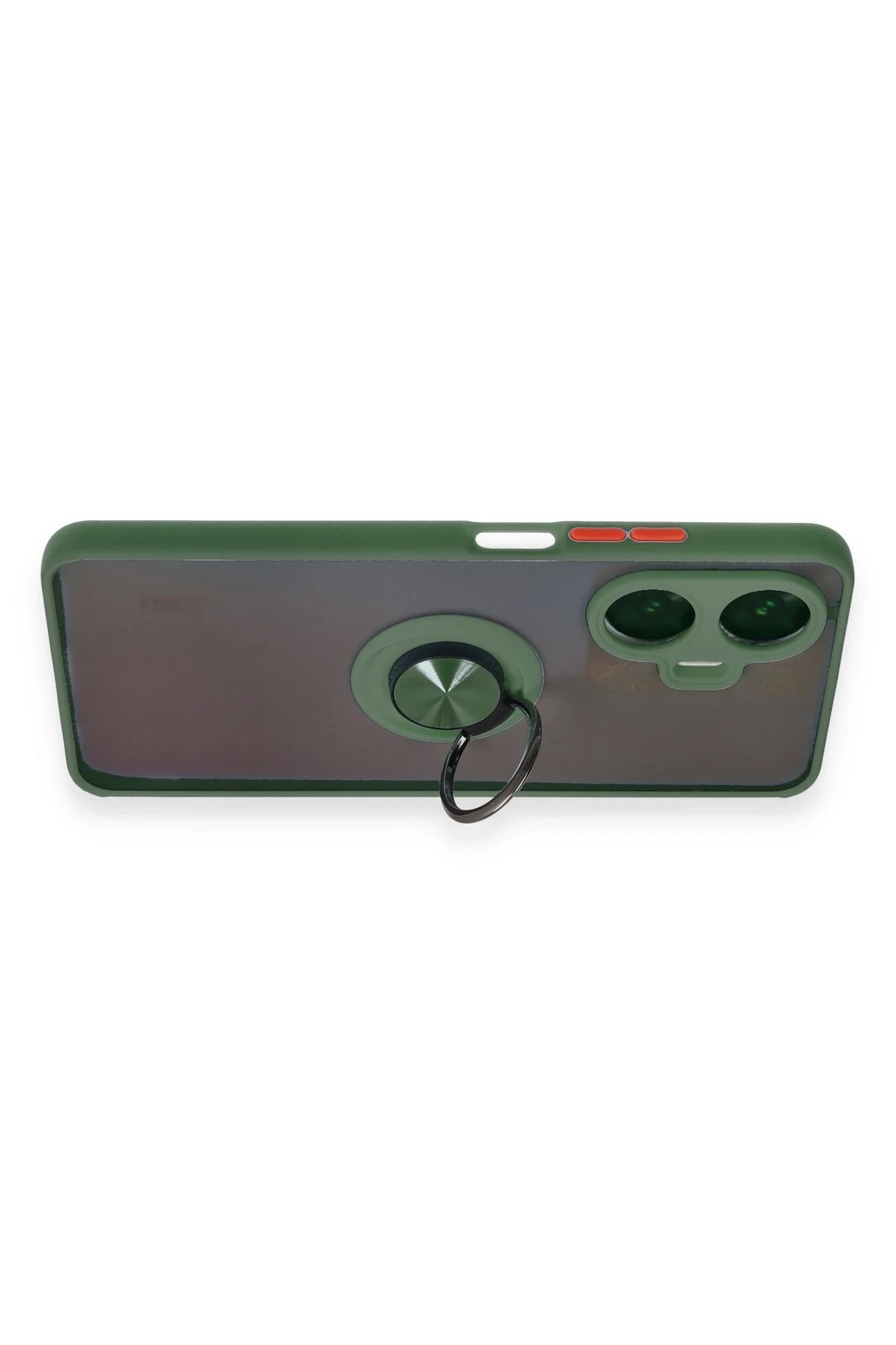 Newface Realme C55 Kılıf Montreal Yüzüklü Silikon Kapak - Yeşil