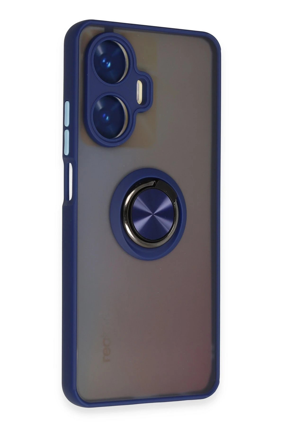 Newface Realme C55 Kılıf Montreal Yüzüklü Silikon Kapak - Lacivert