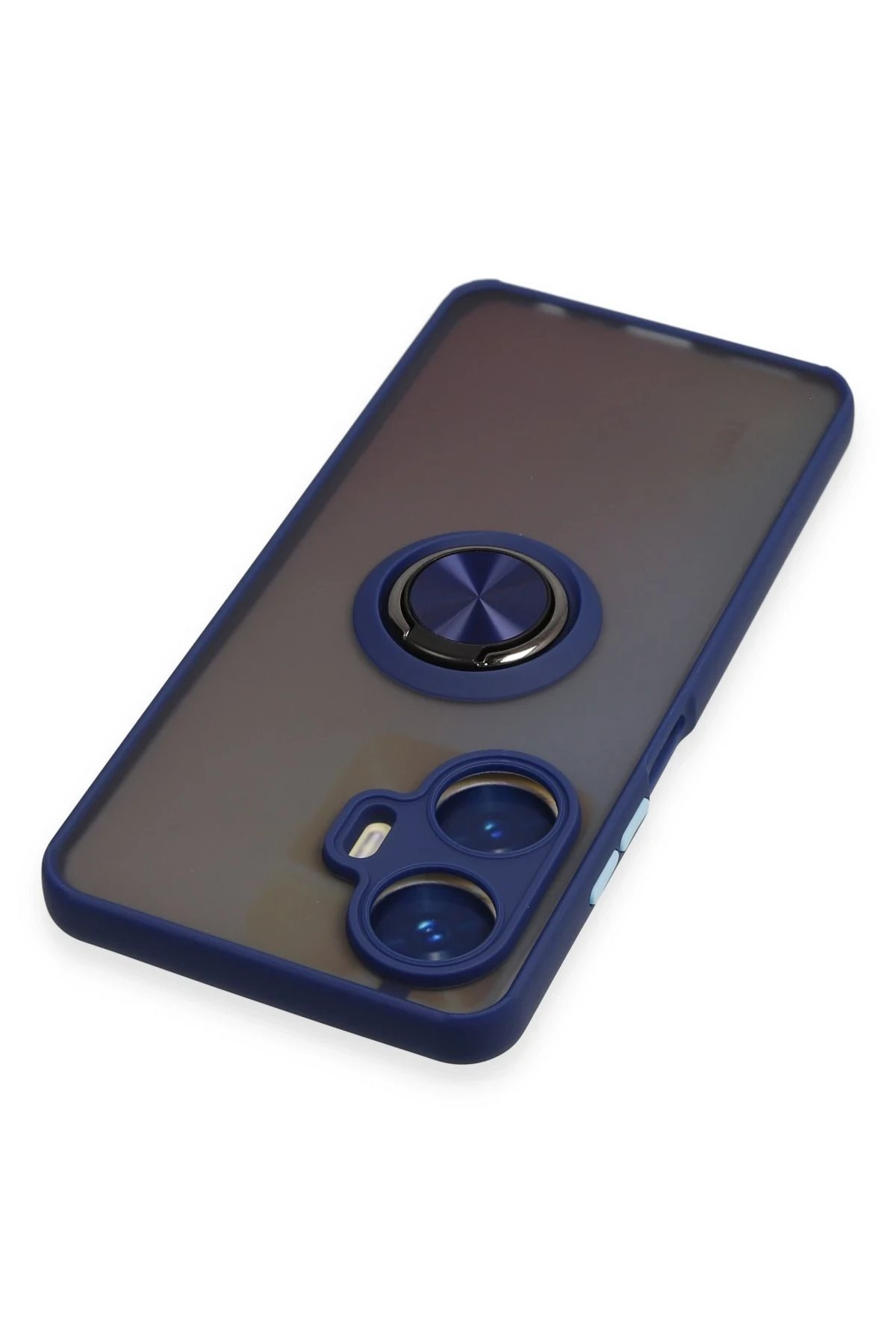 Newface Realme C55 Kılıf Montreal Yüzüklü Silikon Kapak - Lacivert