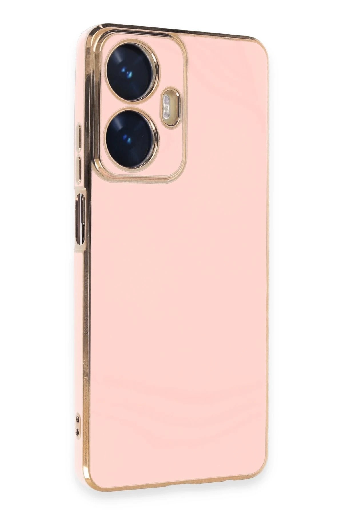 Newface Realme C55 Kılıf Volet Silikon - Pembe