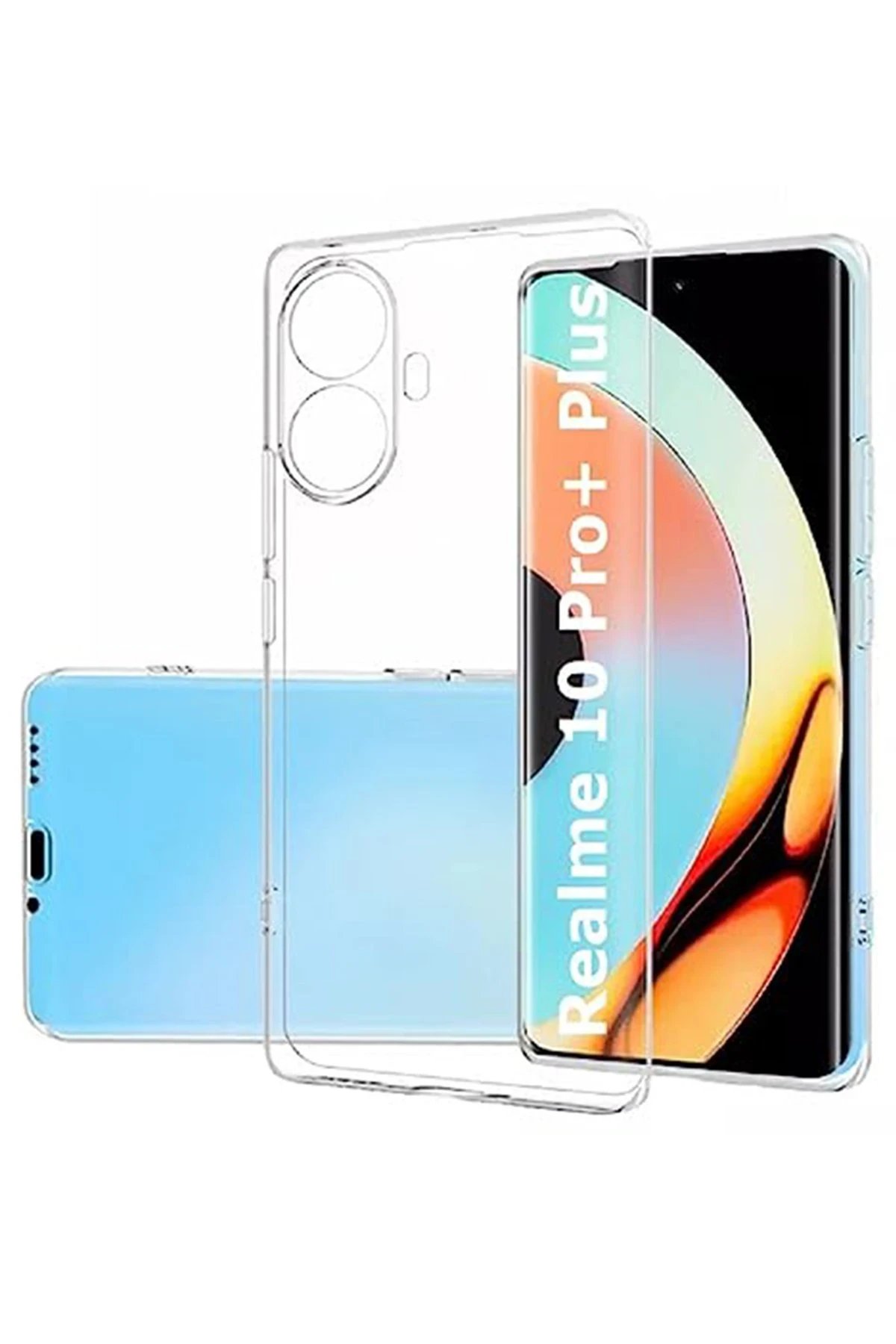 Newface Realme 10 Pro Plus 5G Kılıf Lüx Şeffaf Silikon