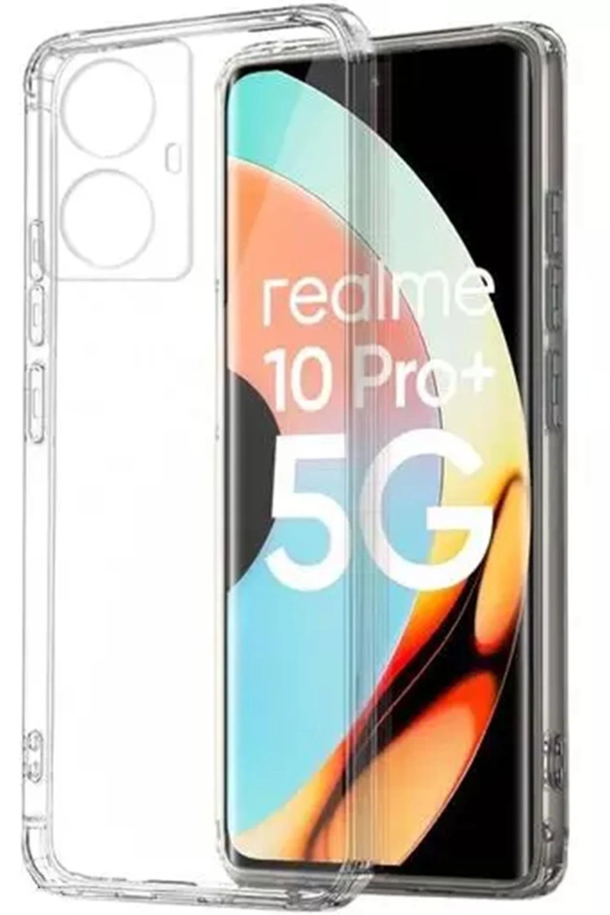 Newface Realme 10 Pro Plus 5G Kılıf Lüx Şeffaf Silikon