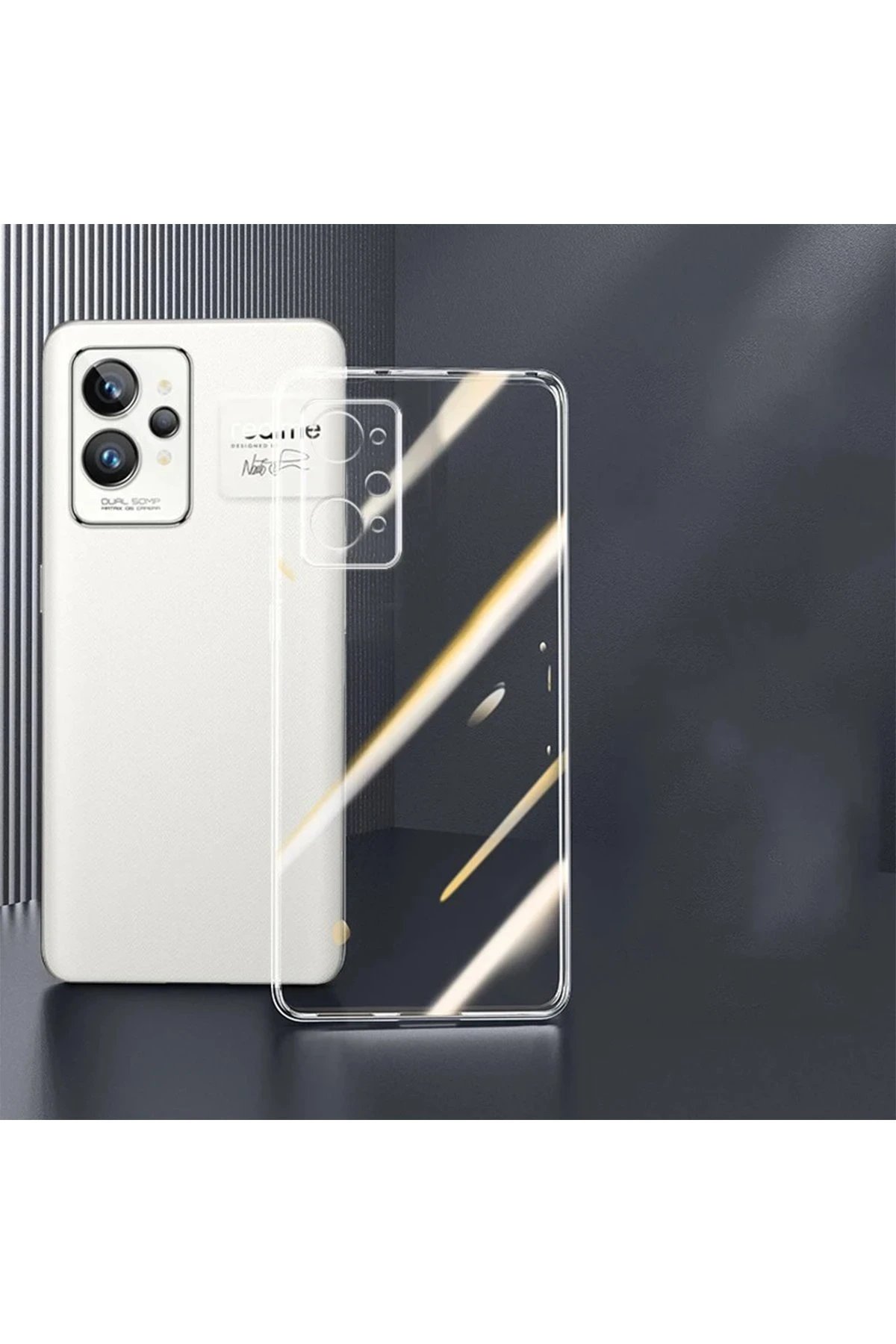 Newface Realme GT2 5G Kılıf Lüx Şeffaf Silikon