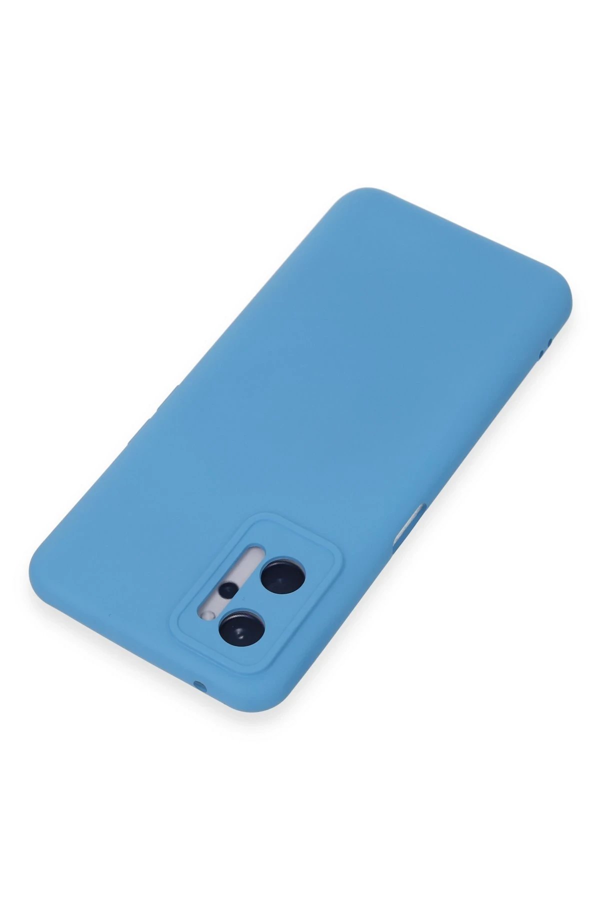 Newface Realme 9i 4G Kılıf Nano içi Kadife Silikon - Mavi