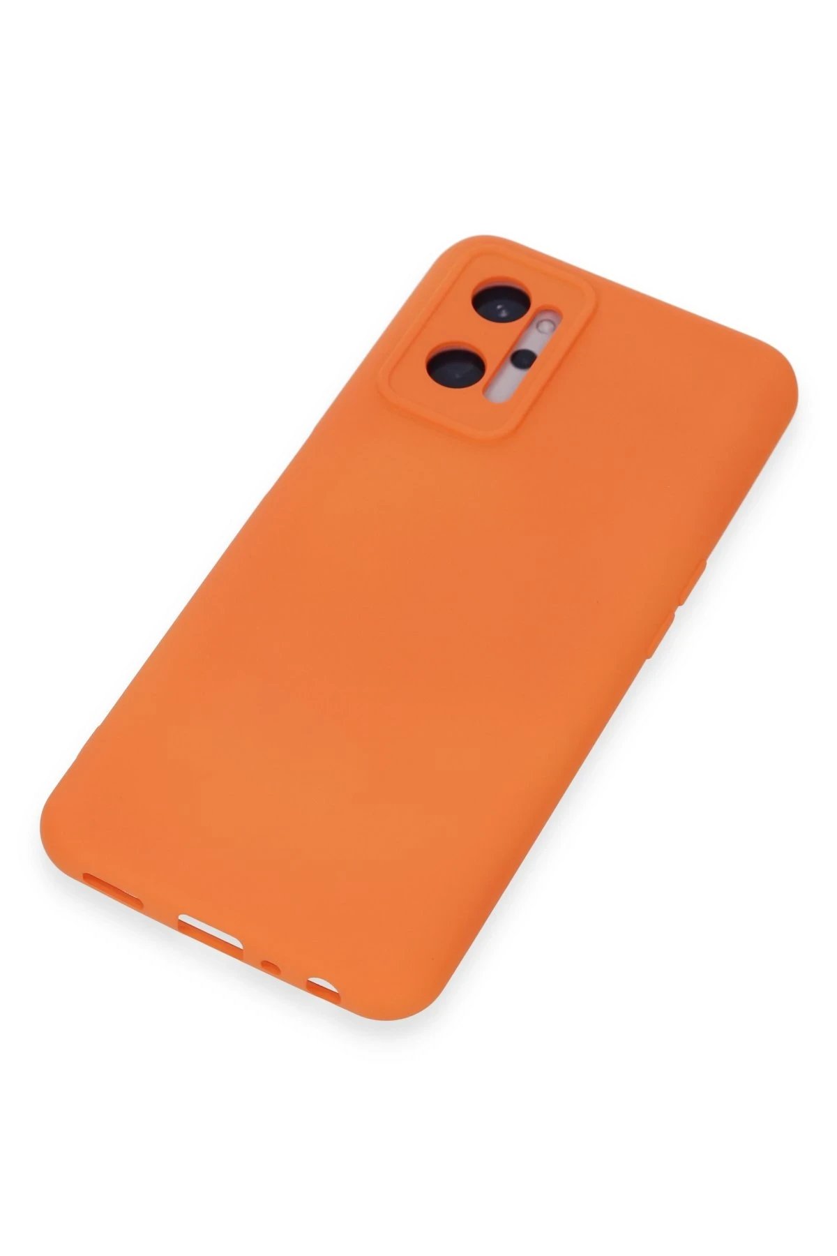 Newface Realme 9i 4G Kılıf Nano içi Kadife Silikon - Turuncu