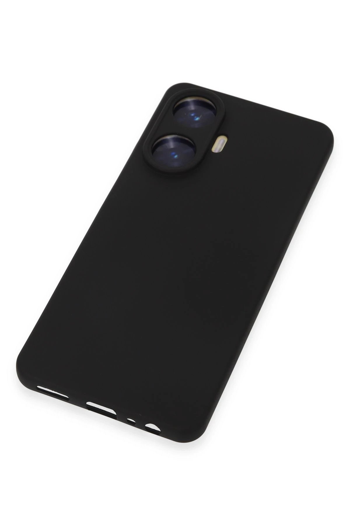 Newface Realme C55 Kılıf Nano içi Kadife Silikon - Siyah