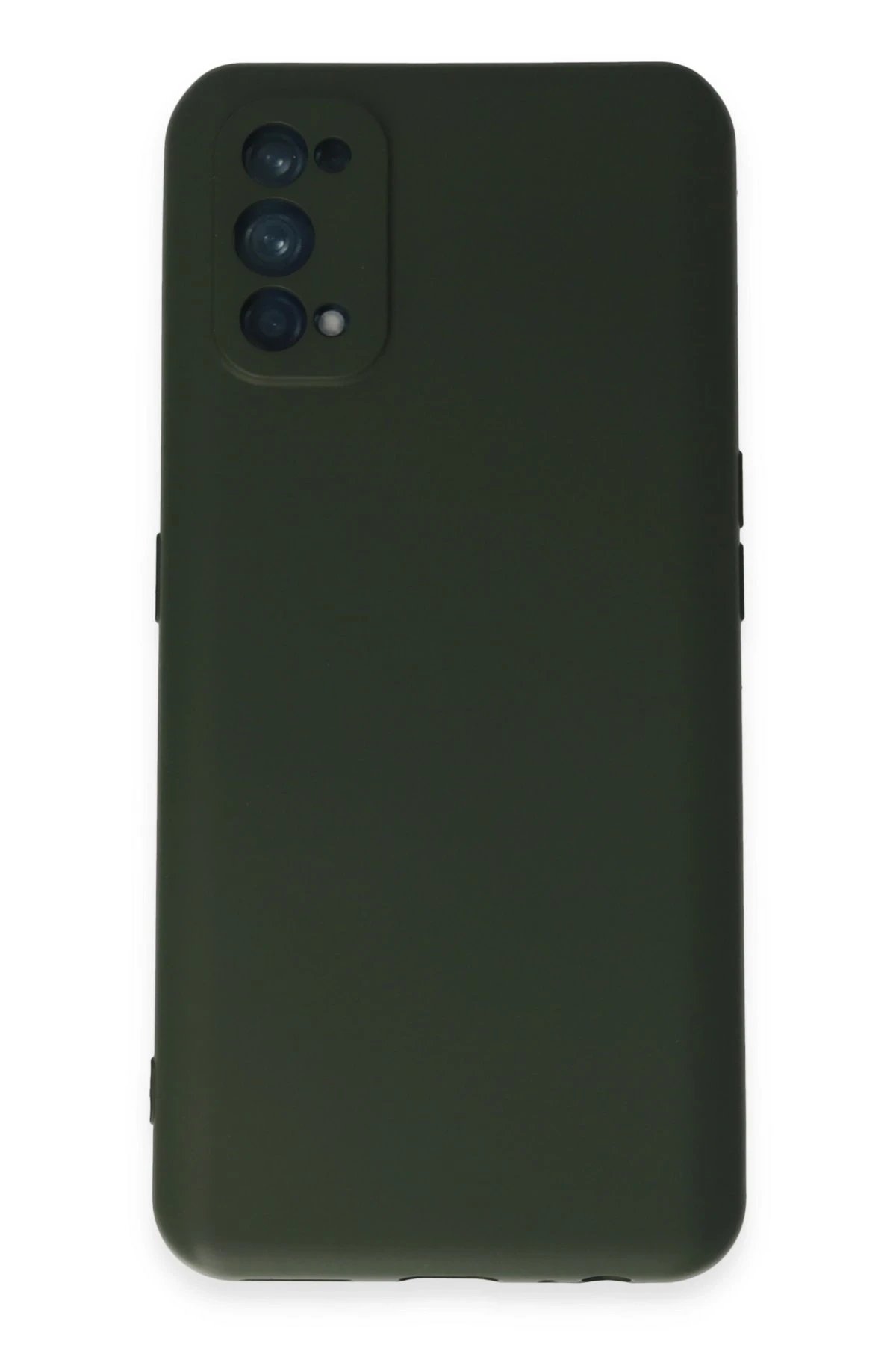 Newface Realme 7 Pro Kılıf Nano içi Kadife Silikon - Koyu Yeşil