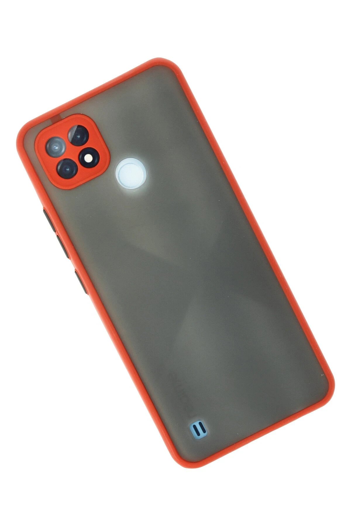 Newface Realme C21 Kılıf Montreal Silikon Kapak - Kırmızı