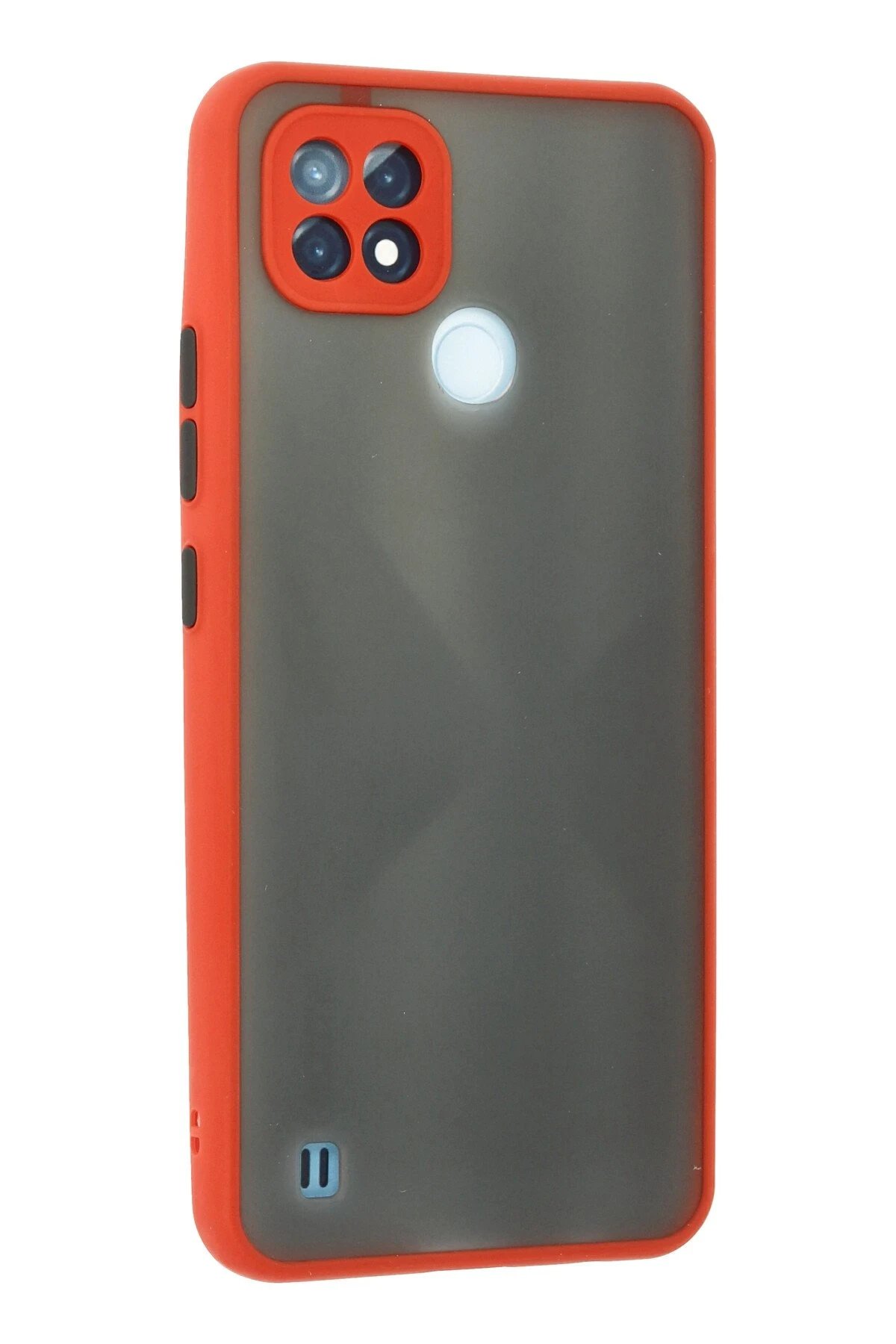 Newface Realme C21 Kılıf Montreal Silikon Kapak - Kırmızı