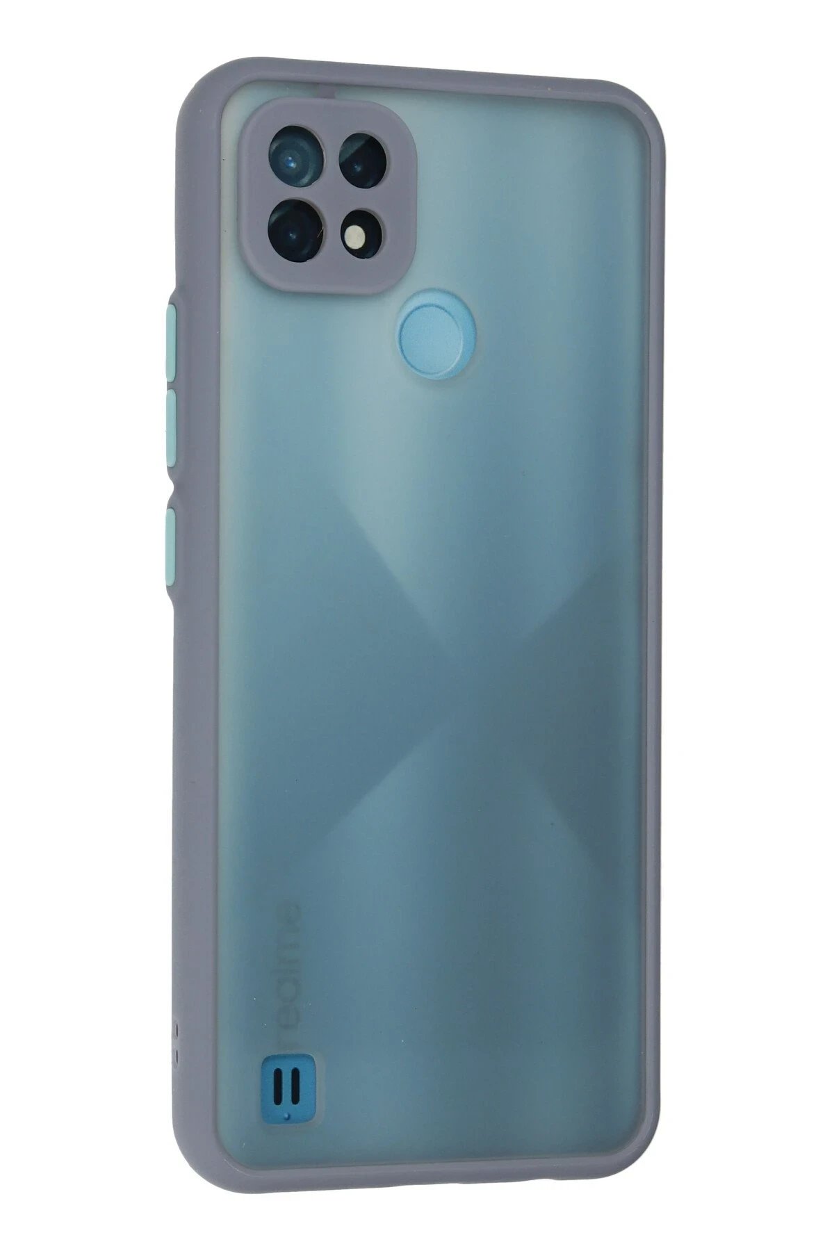 Newface Realme C21 Kılıf Montreal Silikon Kapak - Gri