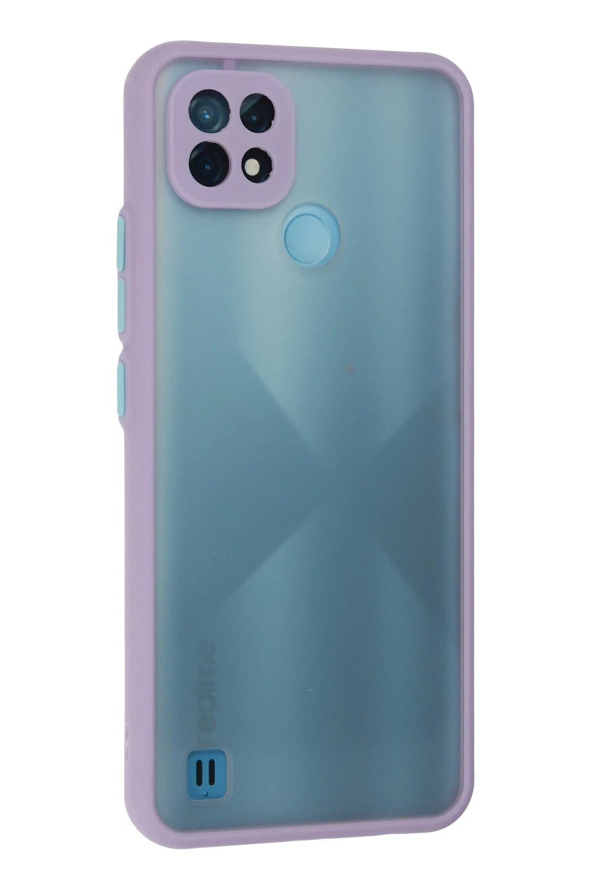 Newface Realme C21 Kılıf Montreal Silikon Kapak - Mor