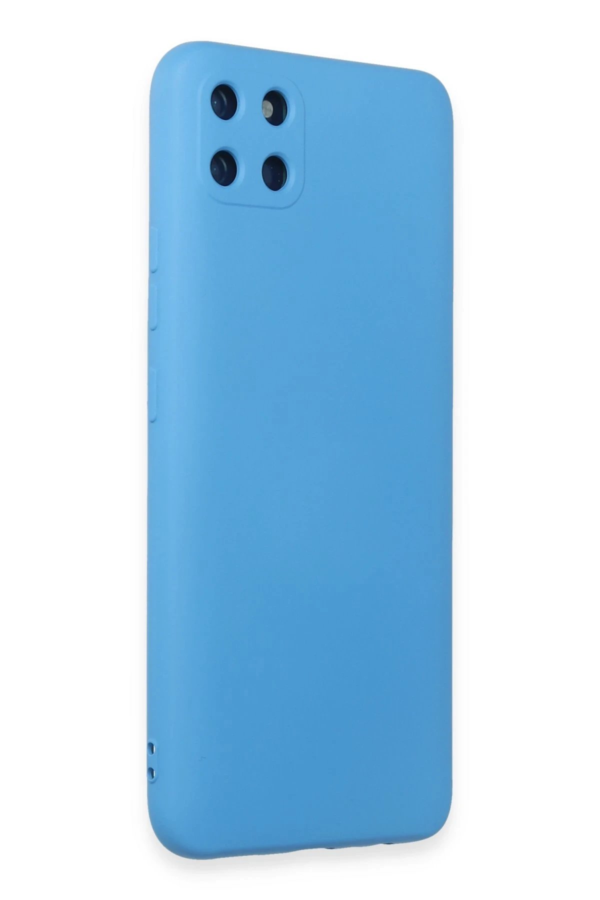 Newface Realme C11 Kılıf Nano içi Kadife Silikon - Mavi