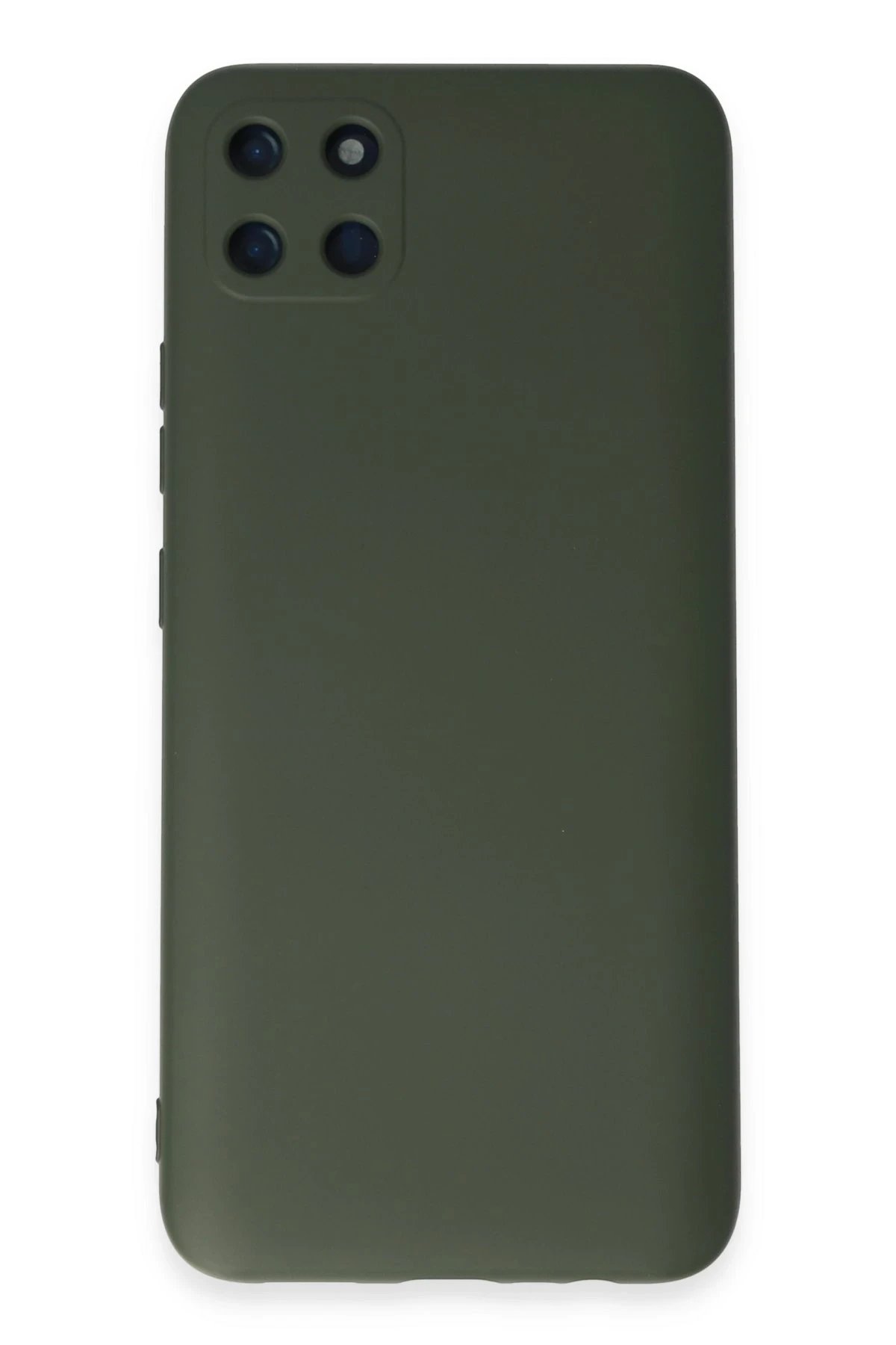 Newface Realme C11 Kılıf Nano içi Kadife Silikon - Koyu Yeşil