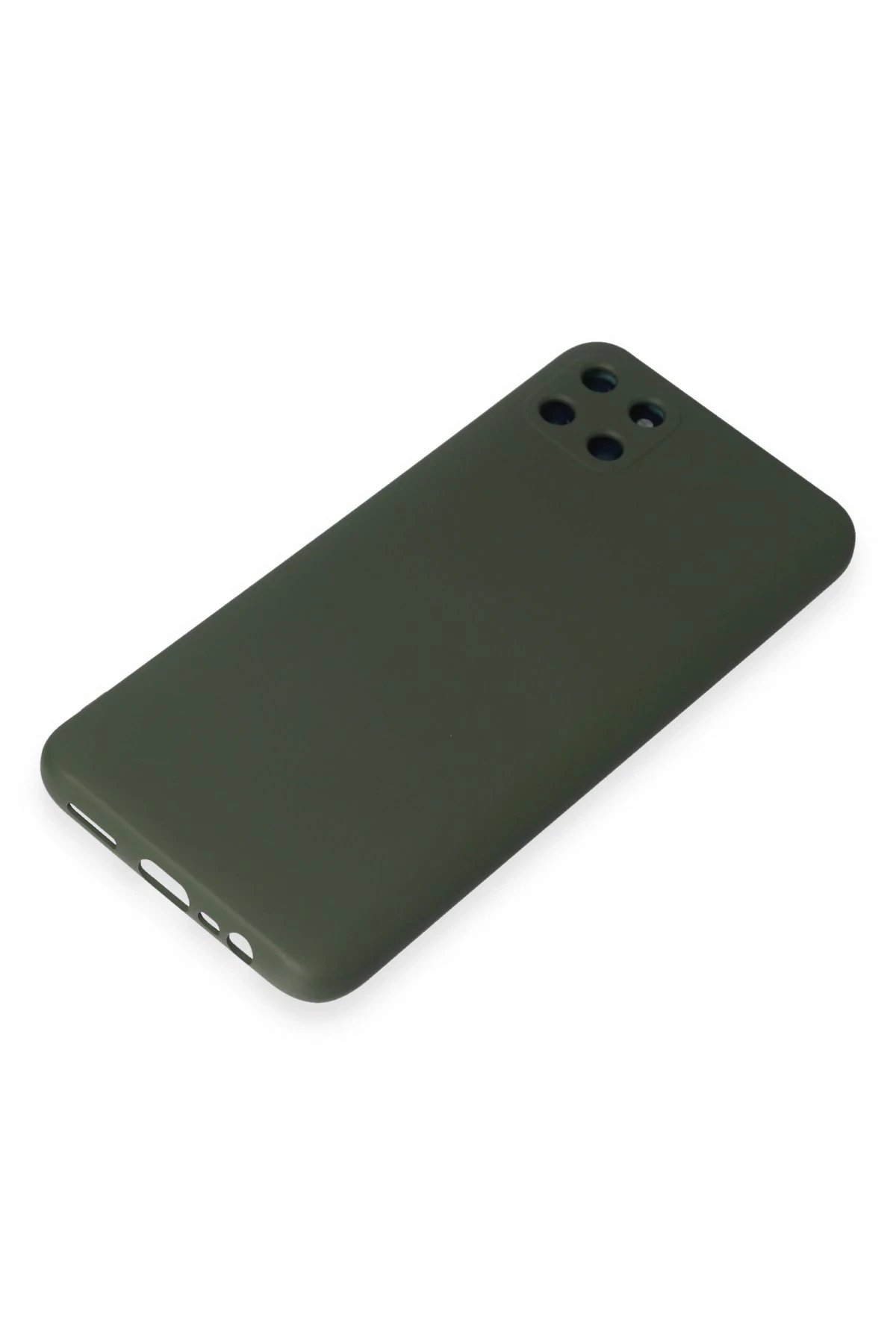 Newface Realme C11 Kılıf Nano içi Kadife Silikon - Koyu Yeşil