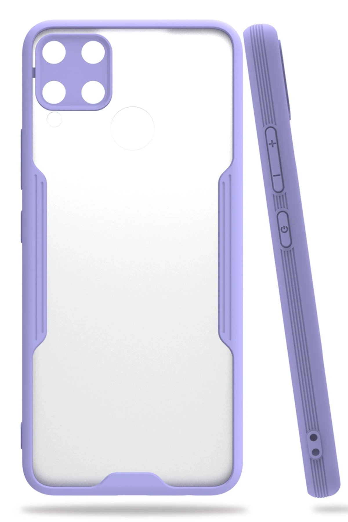 Newface Realme C15 Kılıf Platin Silikon - Lila