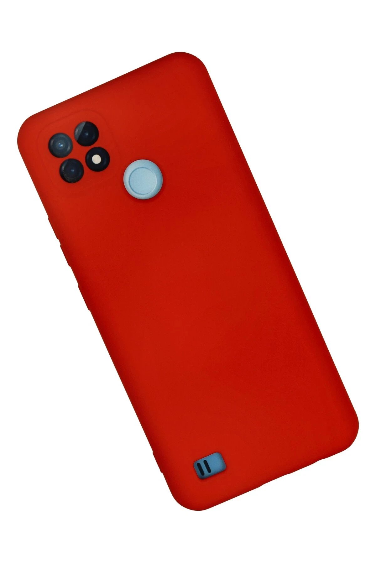 Newface Realme C21 Kılıf Nano içi Kadife Silikon - Kırmızı