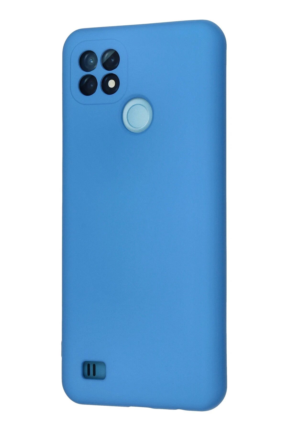 Newface Realme C21 Kılıf Nano içi Kadife Silikon - Mavi