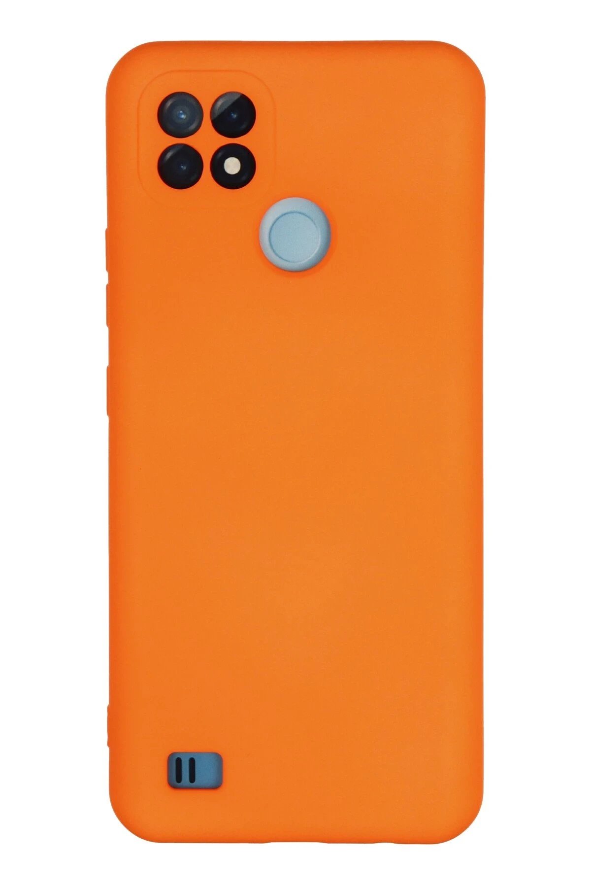 Newface Realme C21 Kılıf Nano içi Kadife Silikon - Turuncu