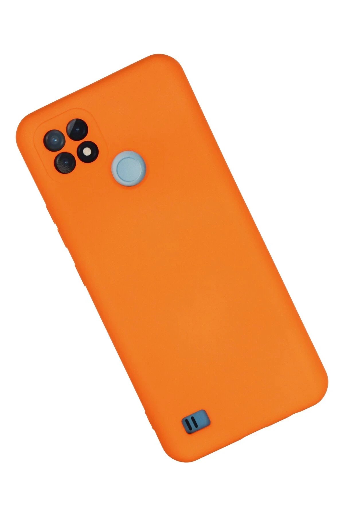 Newface Realme C21 Kılıf Nano içi Kadife Silikon - Turuncu