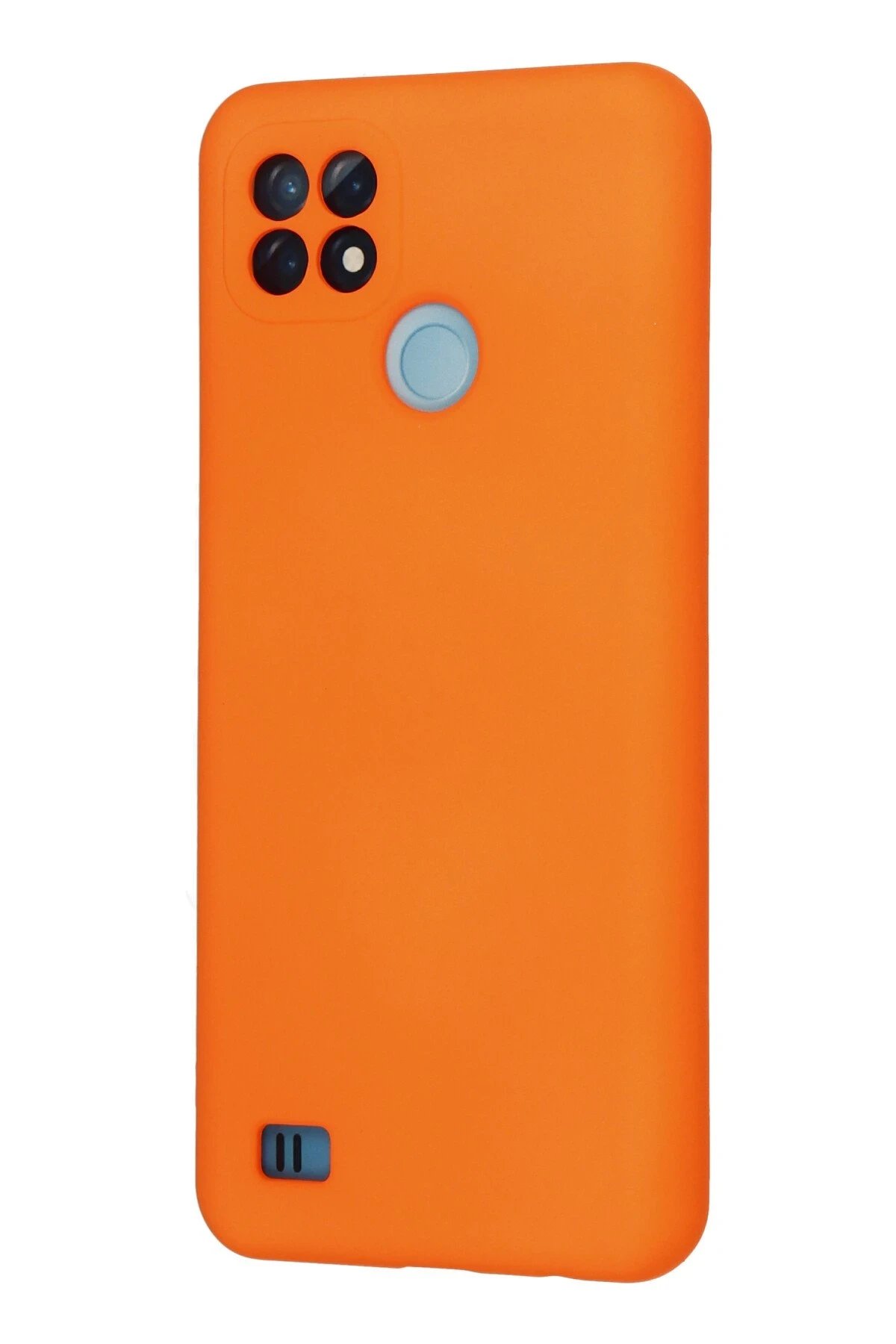 Newface Realme C21 Kılıf Nano içi Kadife Silikon - Turuncu