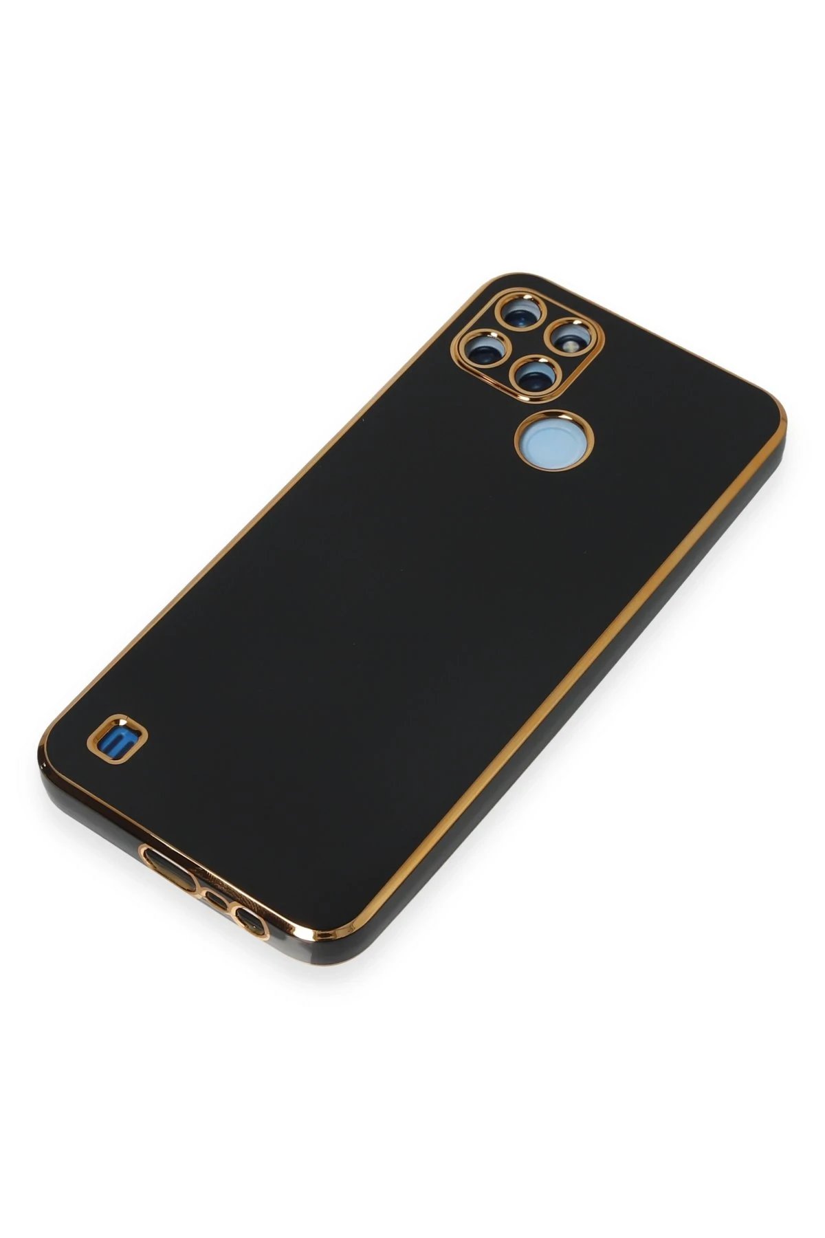 Newface Realme C25Y Kılıf Volet Silikon - Siyah