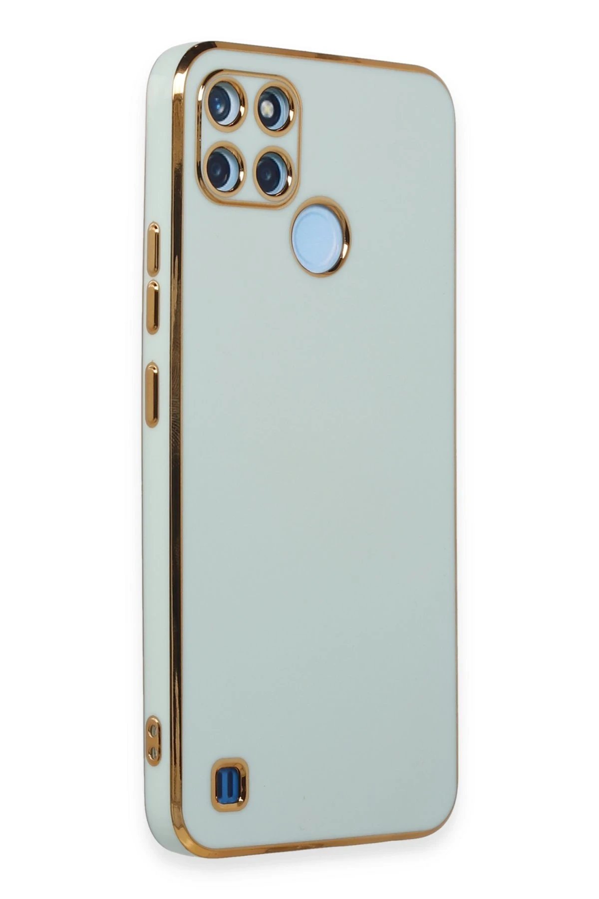 Newface Realme C25Y Kılıf Volet Silikon - Açık Yeşil