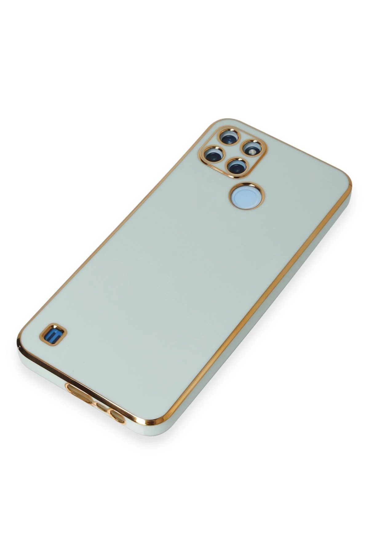 Newface Realme C25Y Kılıf Volet Silikon - Açık Yeşil