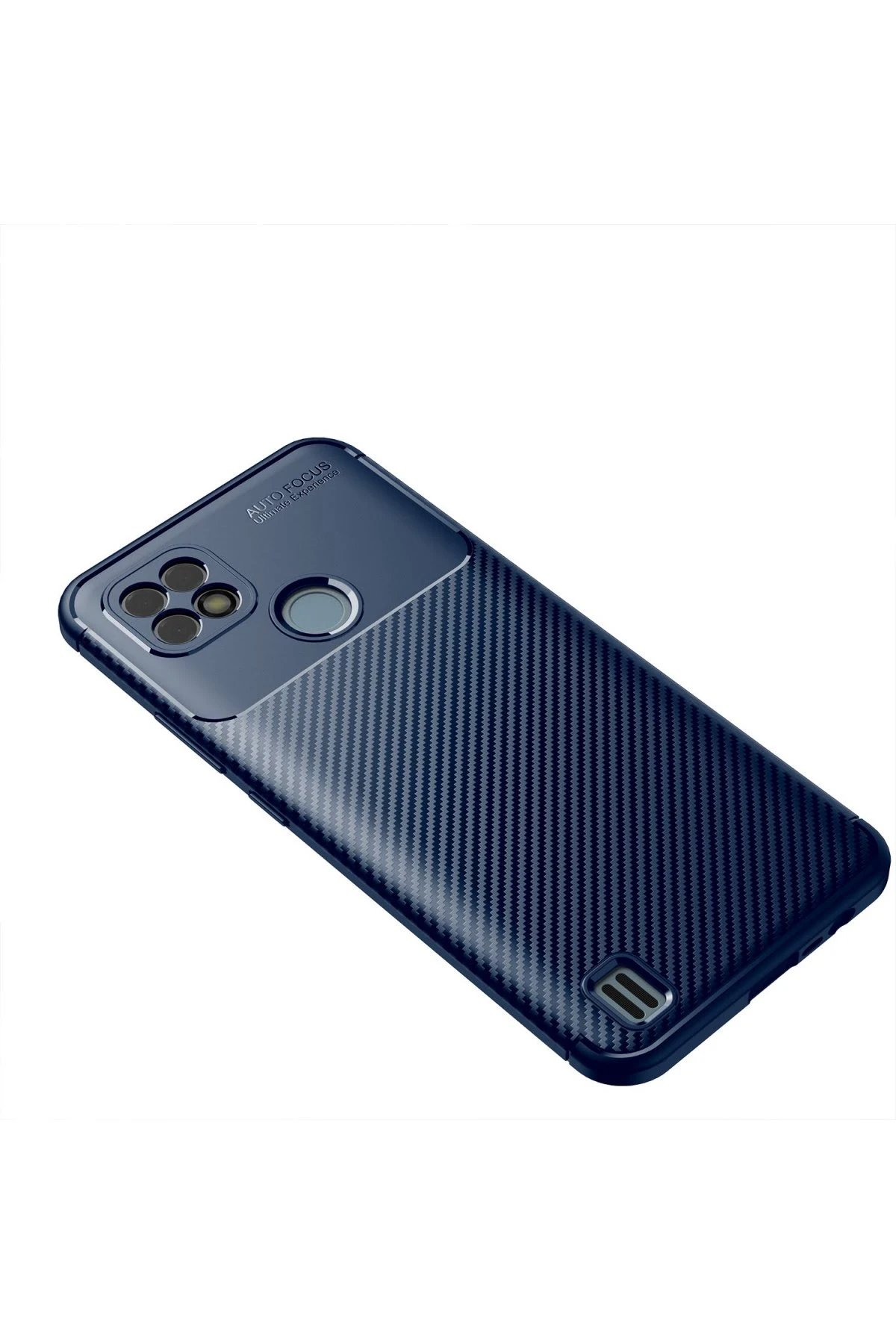 Newface Realme C25 Kılıf Auto Focus Karbon Kapak - Lacivert