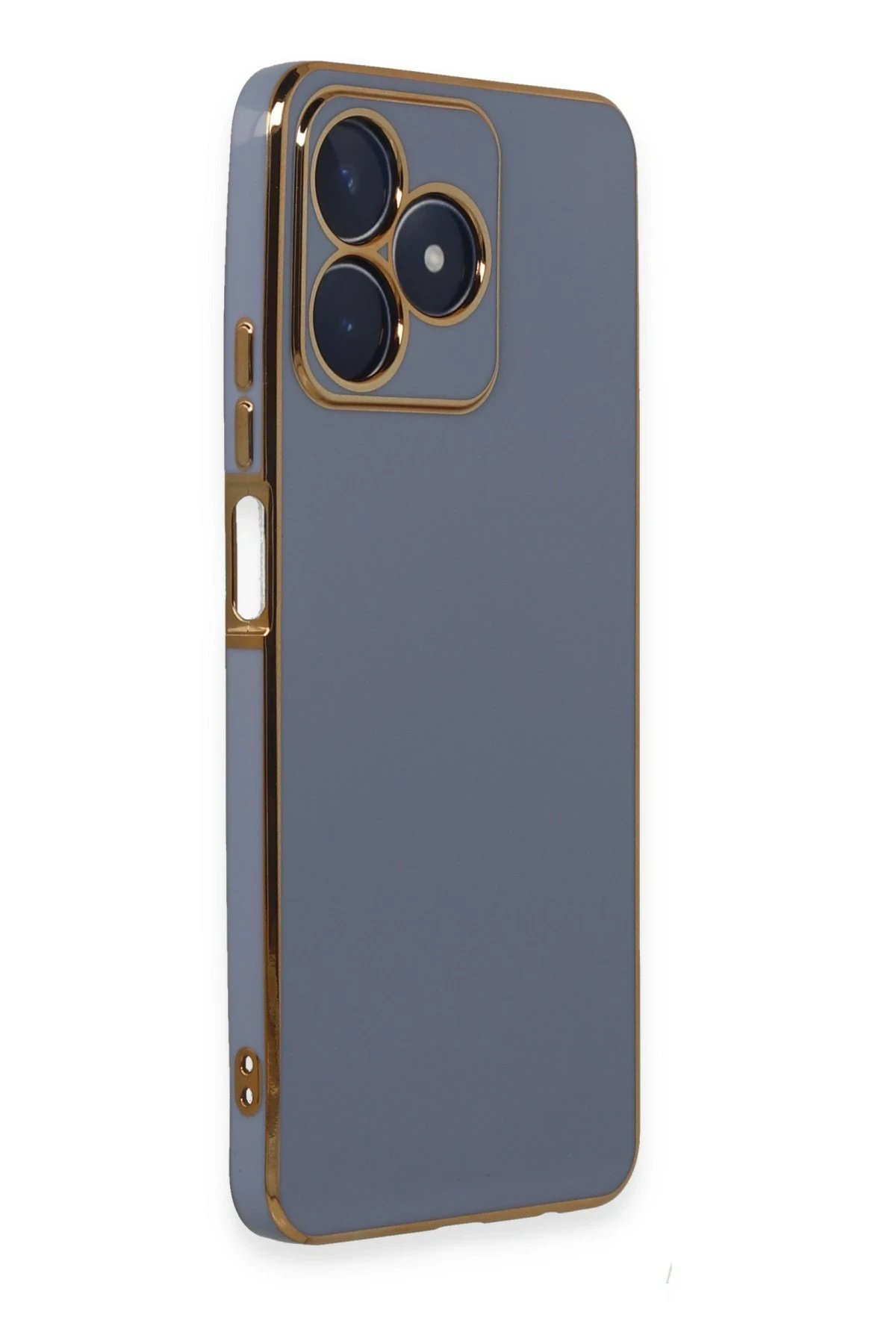 Newface Realme C53 Kılıf Volet Silikon - Mavi