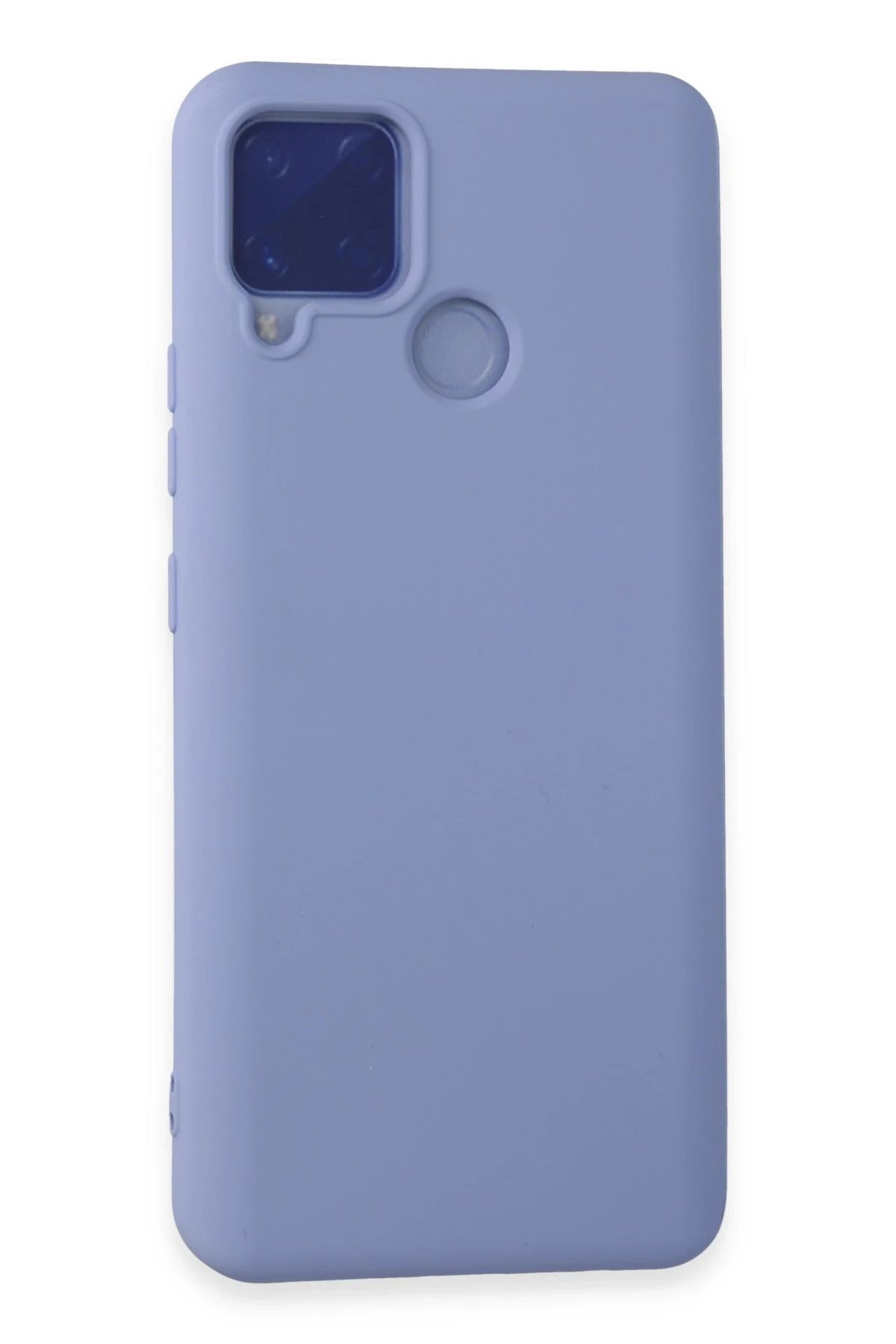 Newface Realme C15 Kılıf Nano içi Kadife Silikon - Lila