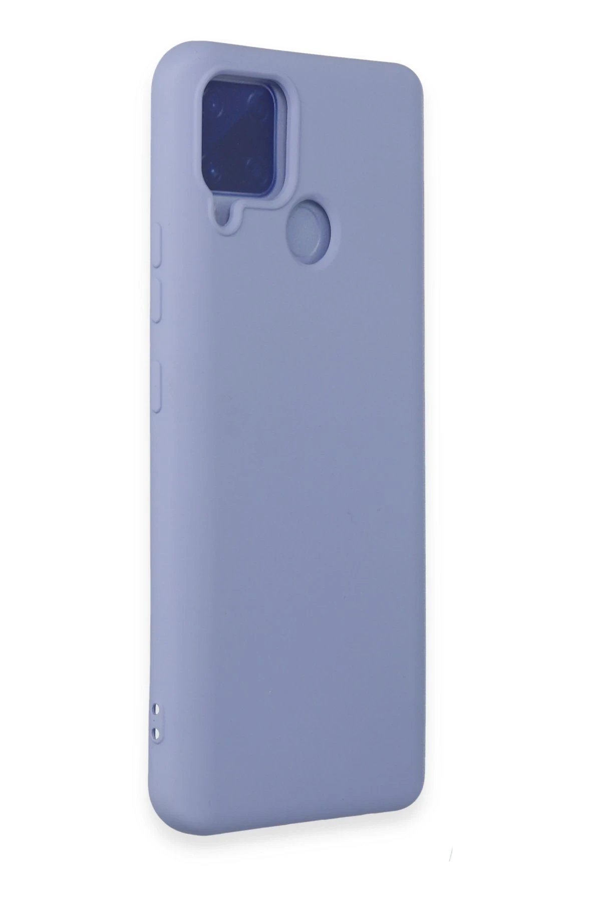 Newface Realme C15 Kılıf Nano içi Kadife Silikon - Lila