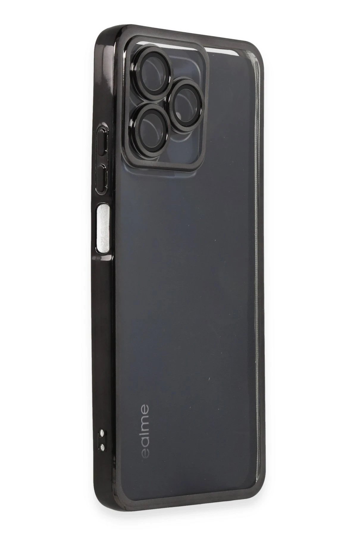 Newface Realme C53 Kılıf Razer Lensli Silikon - Siyah